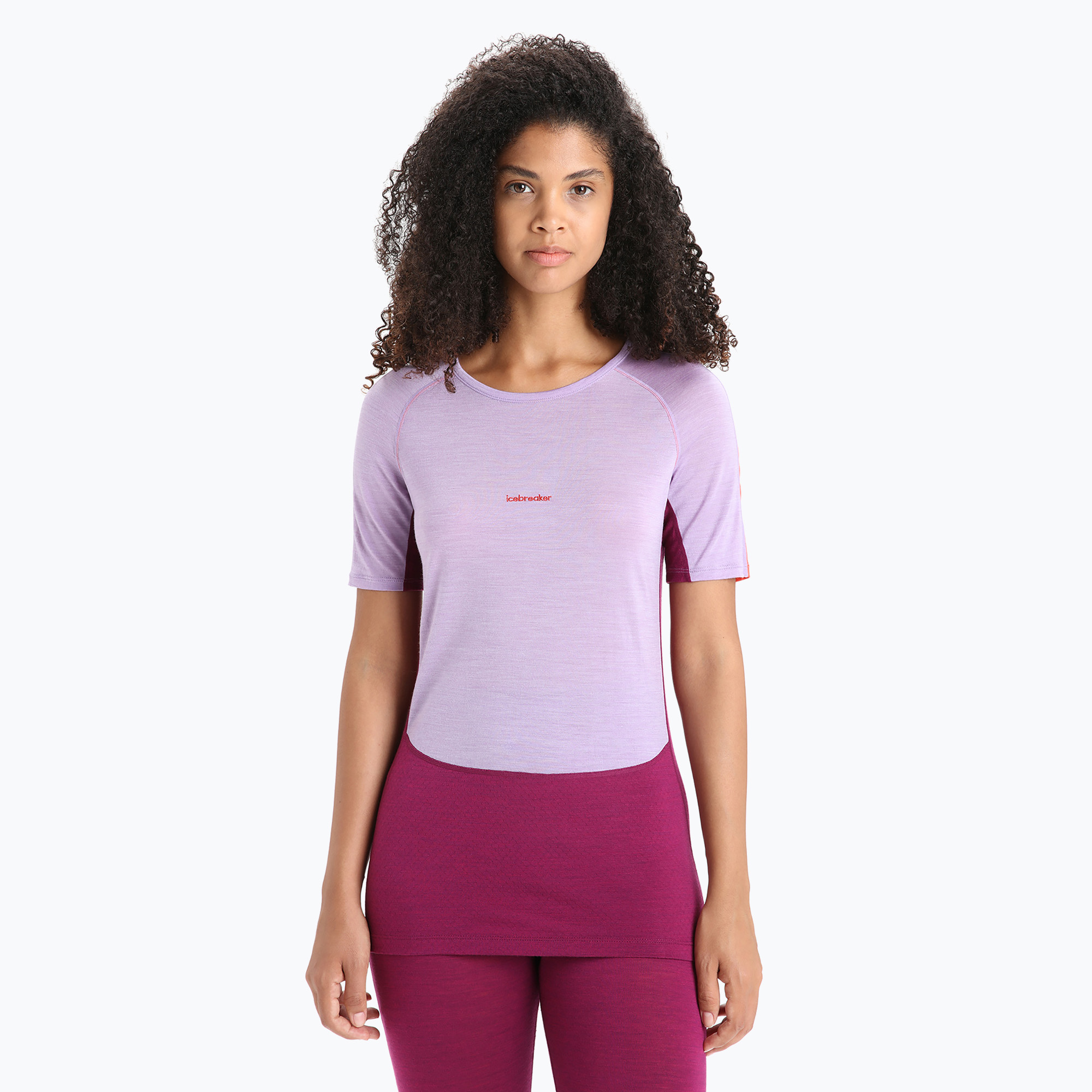 Women's thermal t-shirt icebreaker 125 Zoneknit Crewe purple IB0A56H88231 (M)