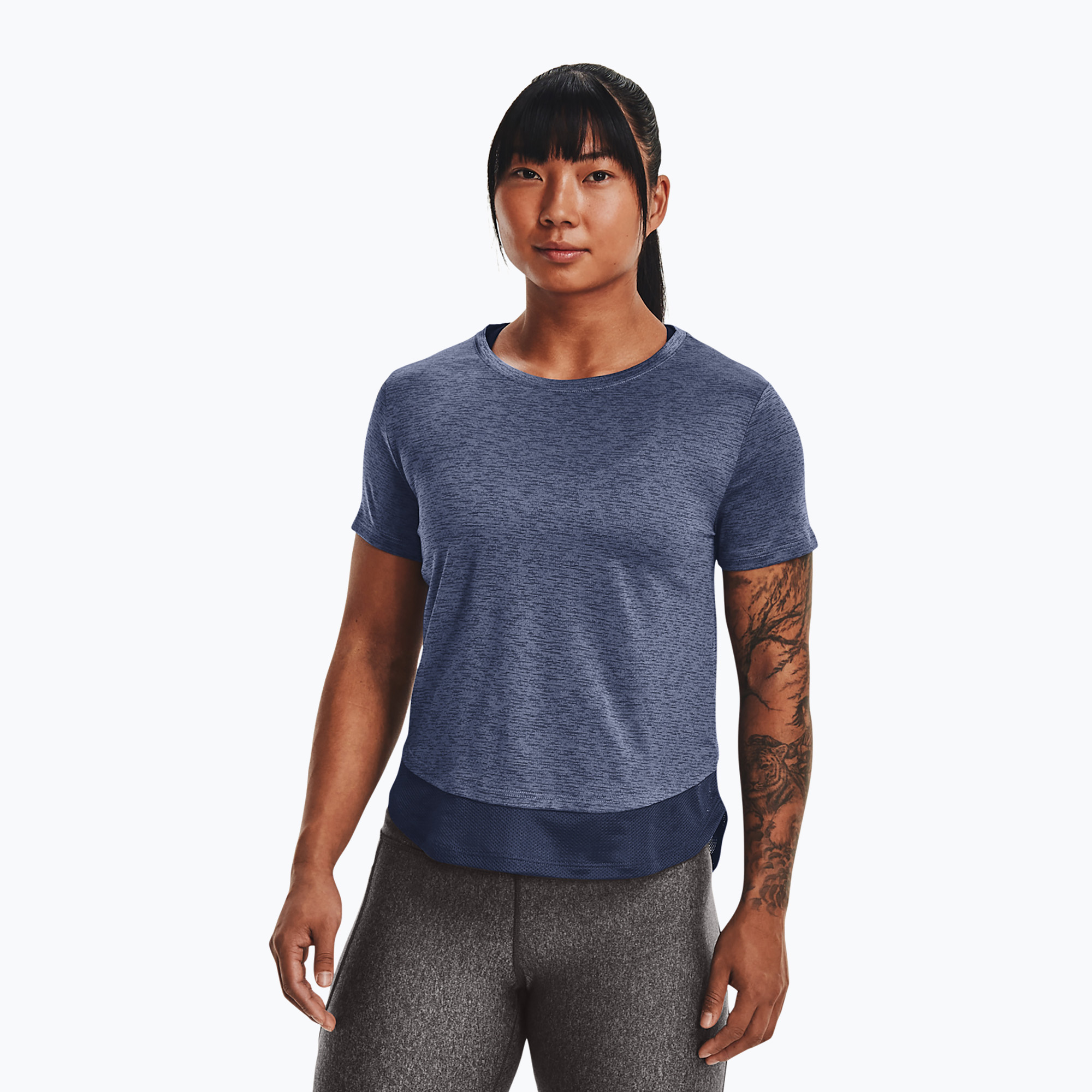 Under Armour women's training t-shirt UA Tech Vent SS blue 1366129 (XS)