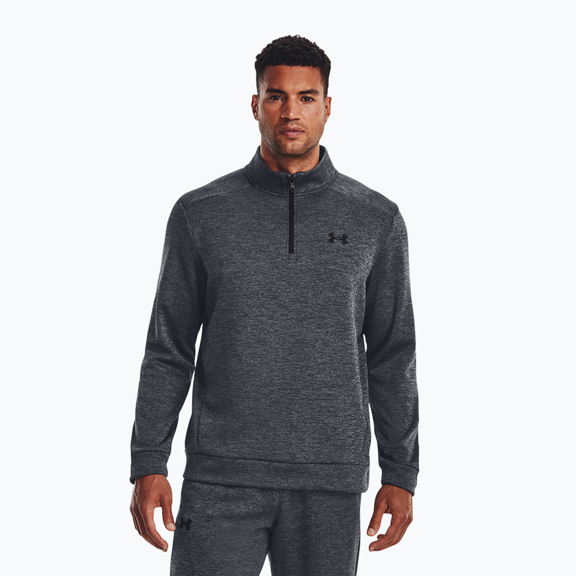 Under Armour Armour Fleece 1/4 Zip men's training sweatshirt pitch gray/black (XXL)