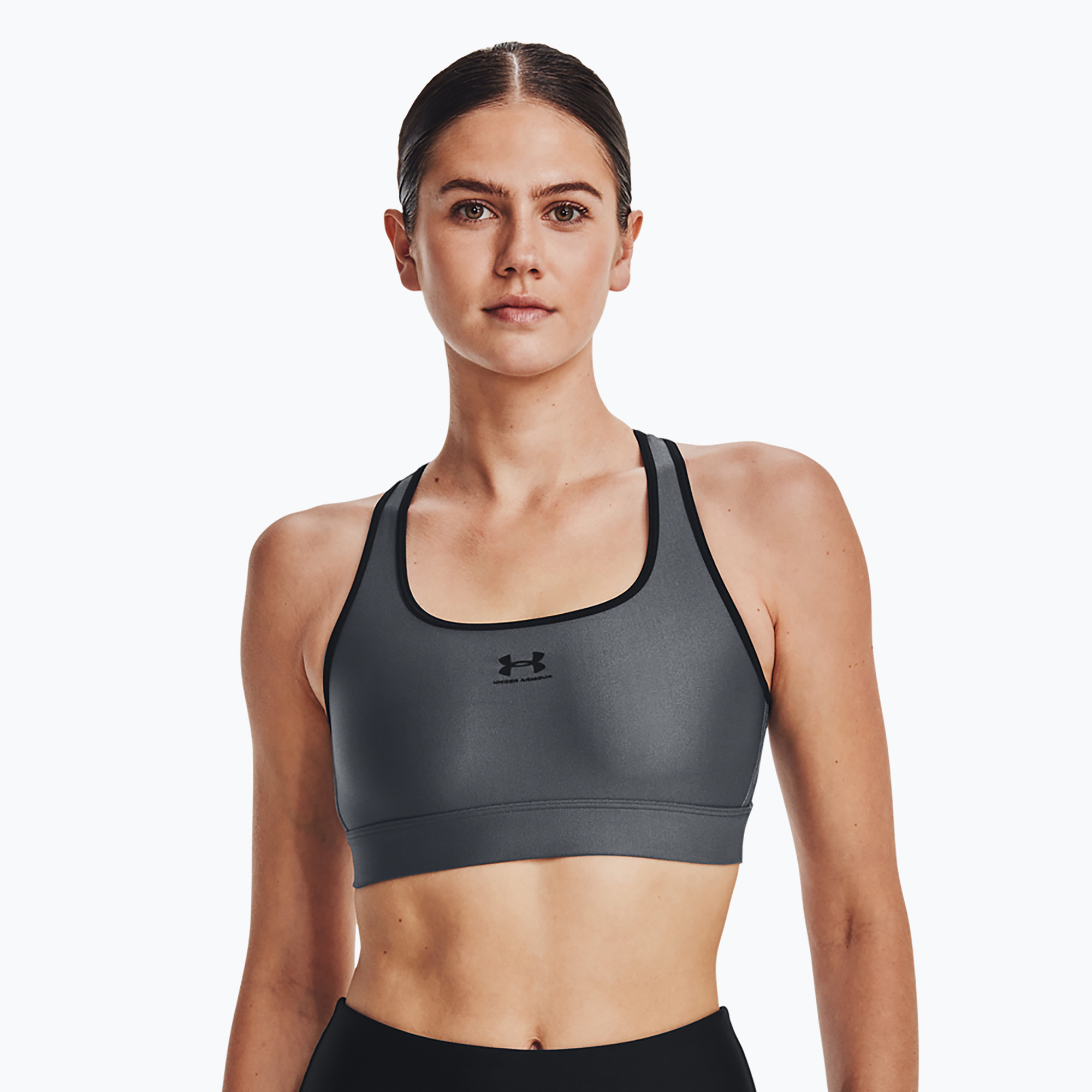 Training bra Under Armour Authentics Mid Paddles pitch gray/black/black
