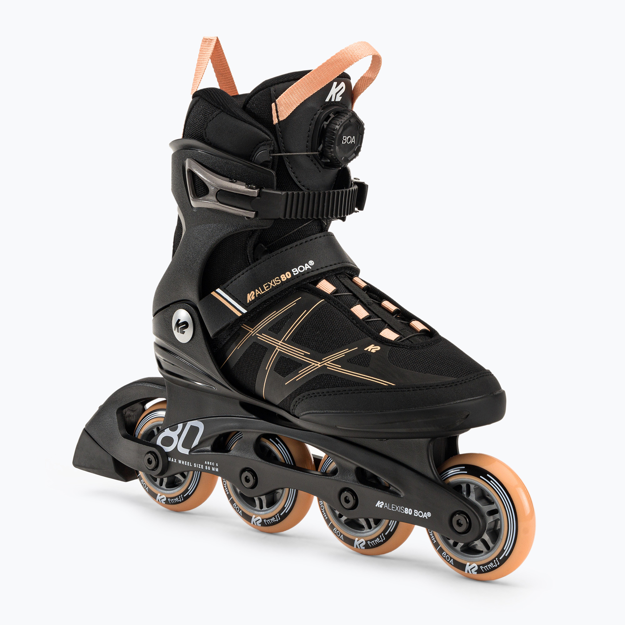 Women's roller skates K2 Alexis 80 Boa black and orange 30H0100/11/60 (40 EU)