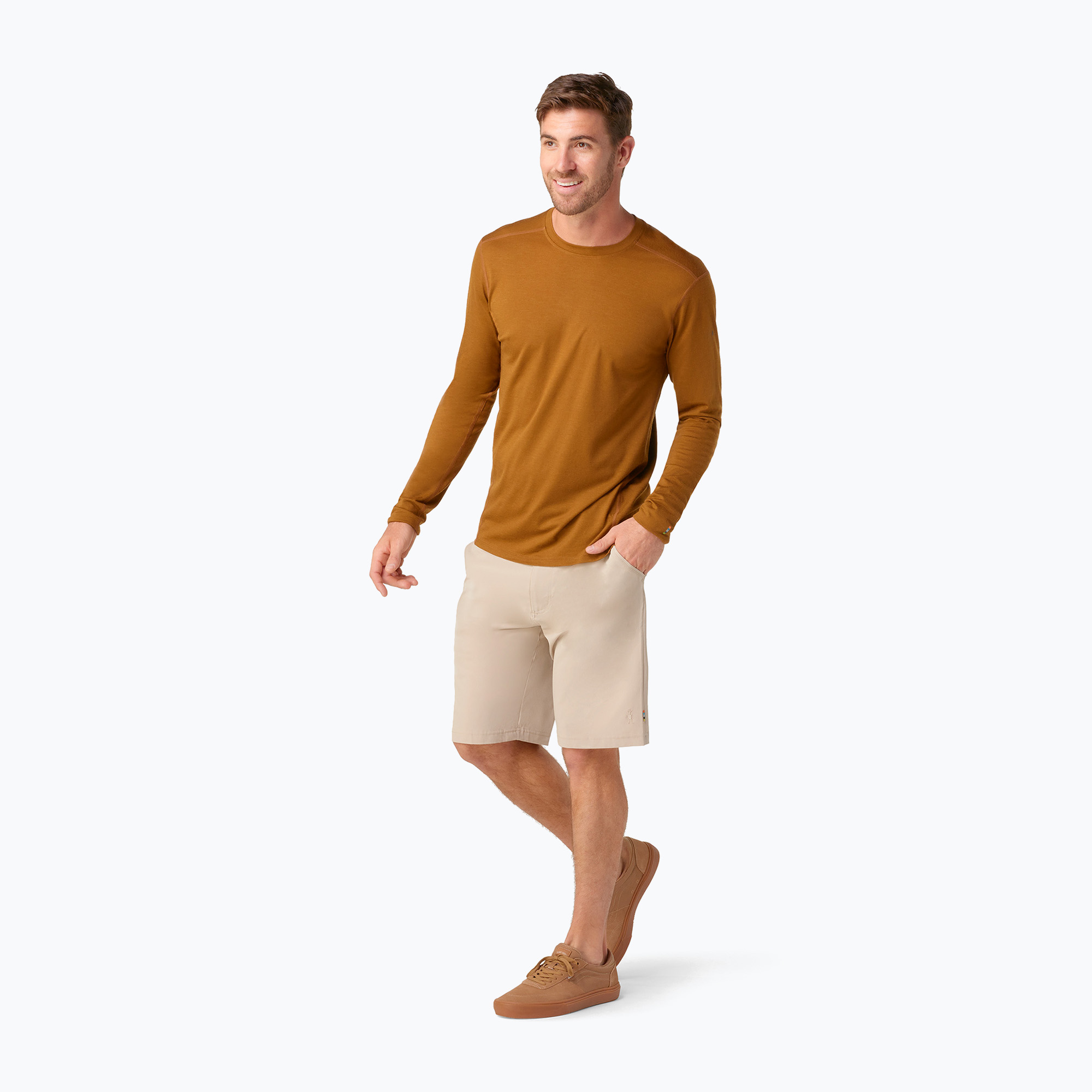Men's Smartwool Classic All-Season Merino Baselayer T-shirt Boxed fox brown (L)