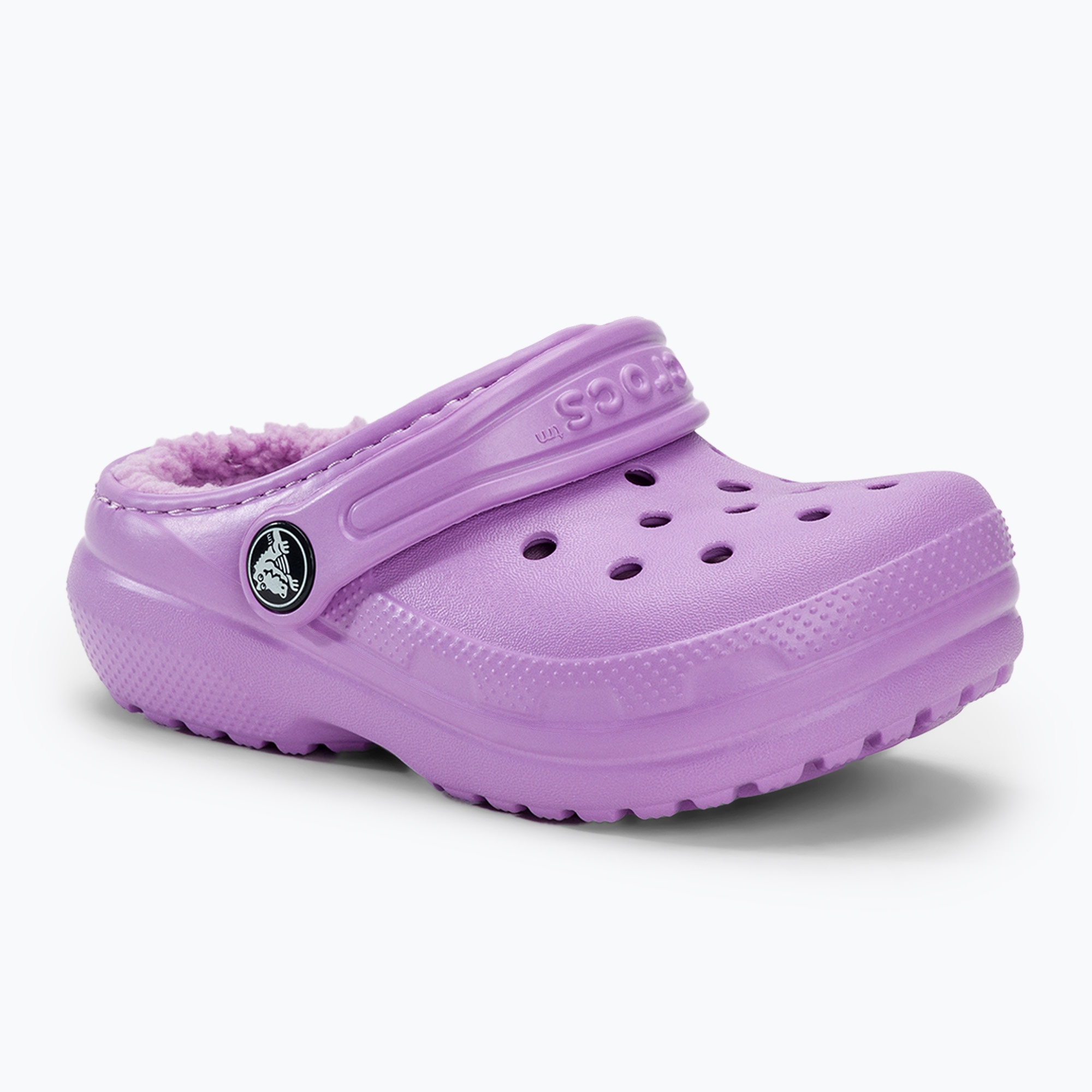 Crocs Classic Lined orchid children's slides (24-25 EU)
