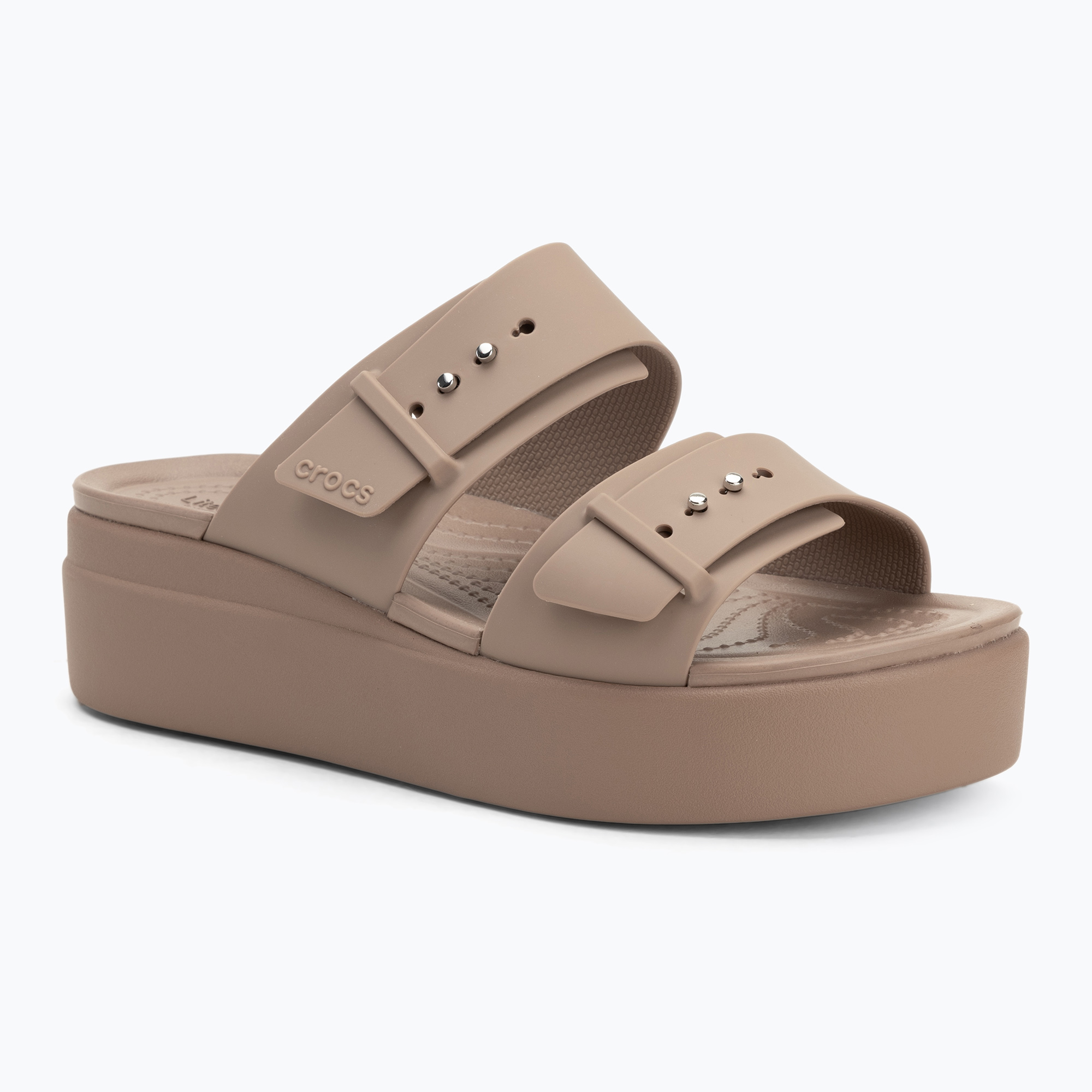 Women's clogs Crocs Brooklyn Low Wedge latte (37-38 EU)