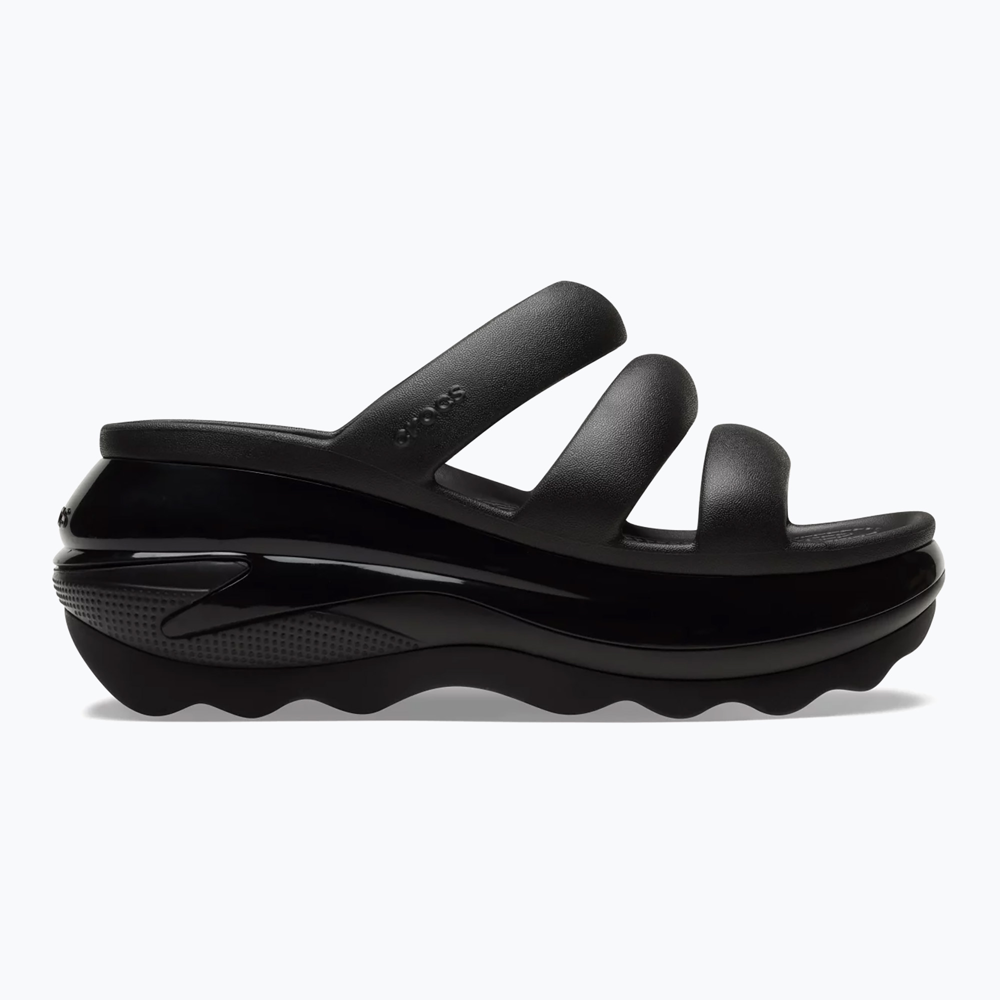 Crocs Mega Crush Triple Strap flip-flops black