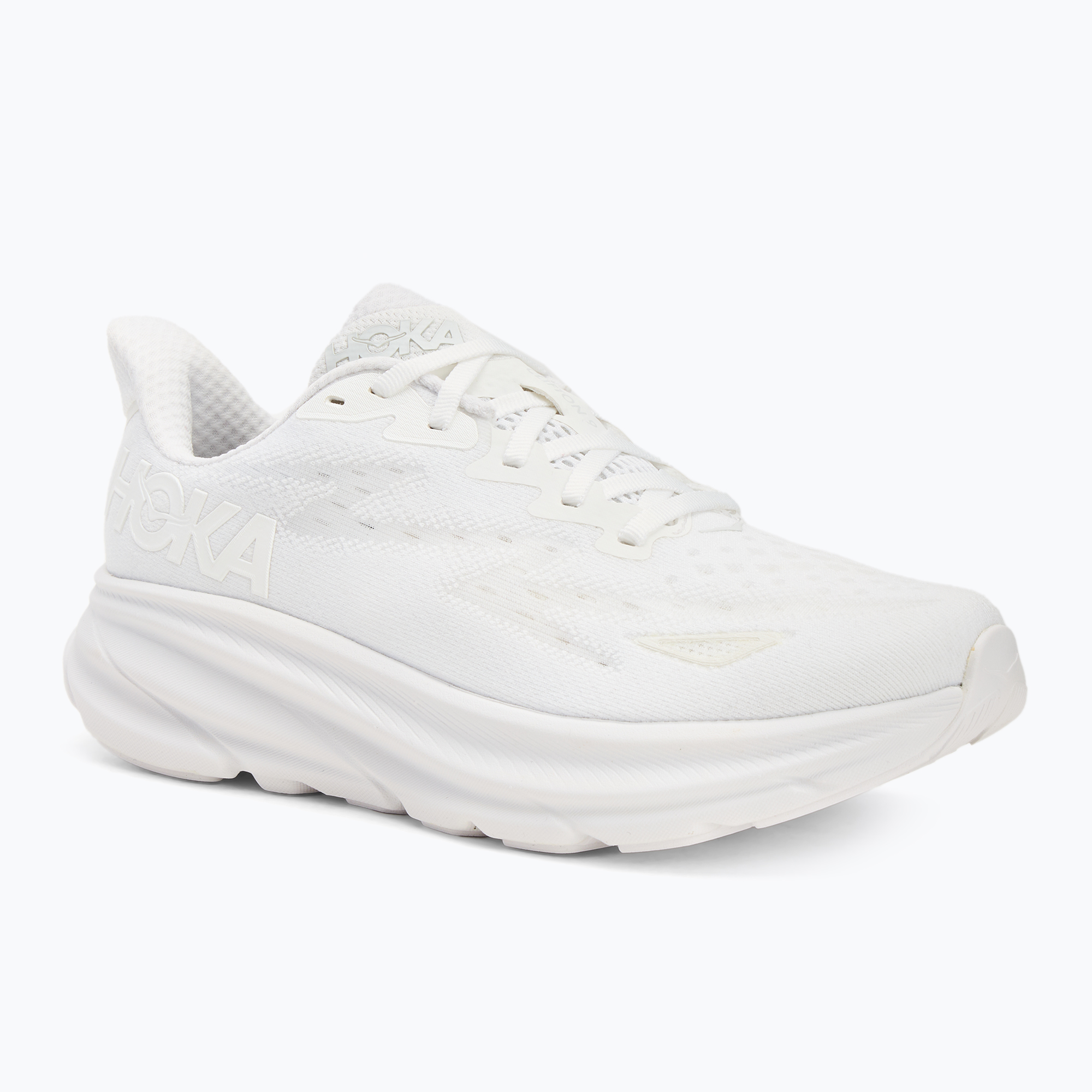 Women's running shoes HOKA Clifton 9 Wide white/white (38 EU)