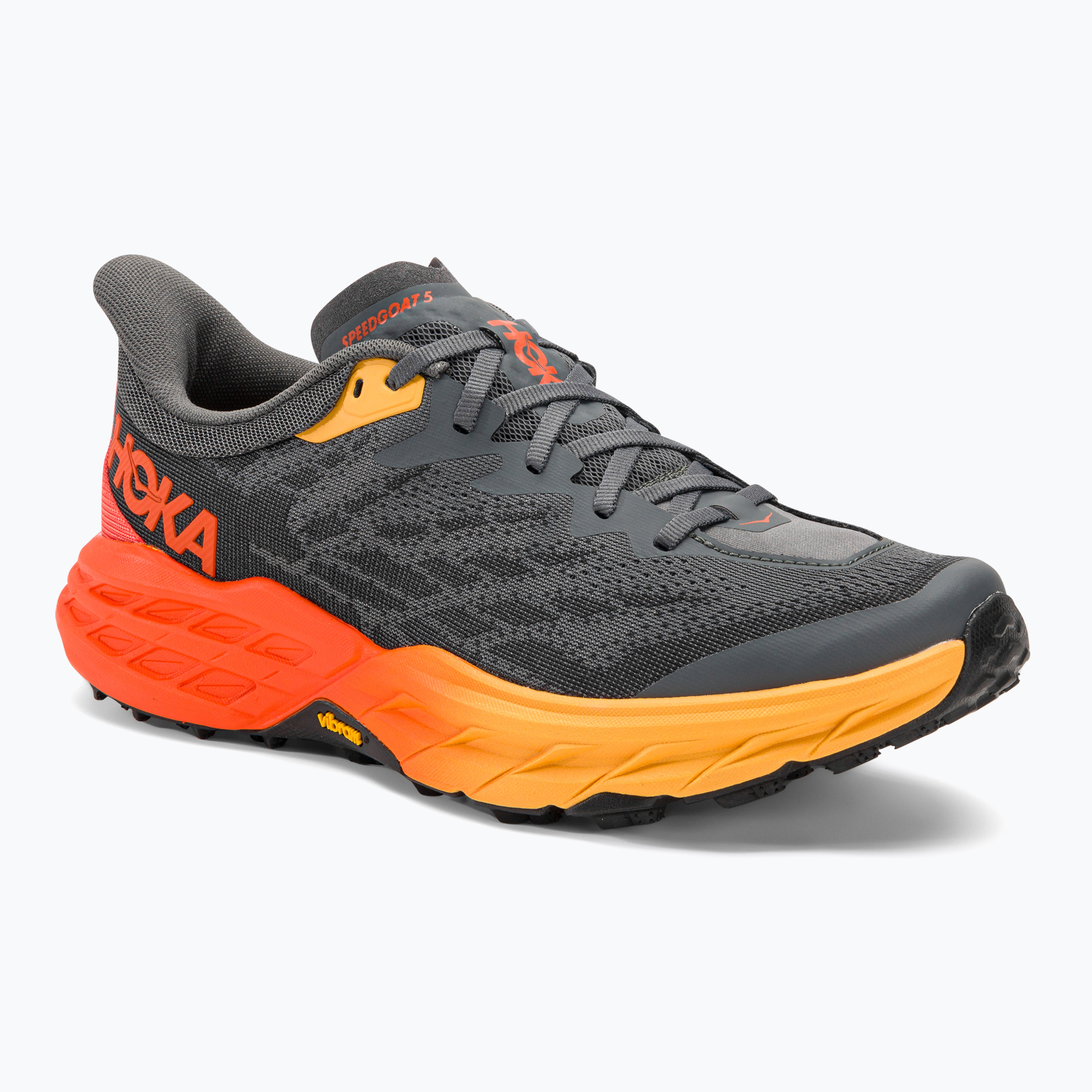 Men's running shoes HOKA Speedgoat 5 castlerock/flame (41 1/3 EU)