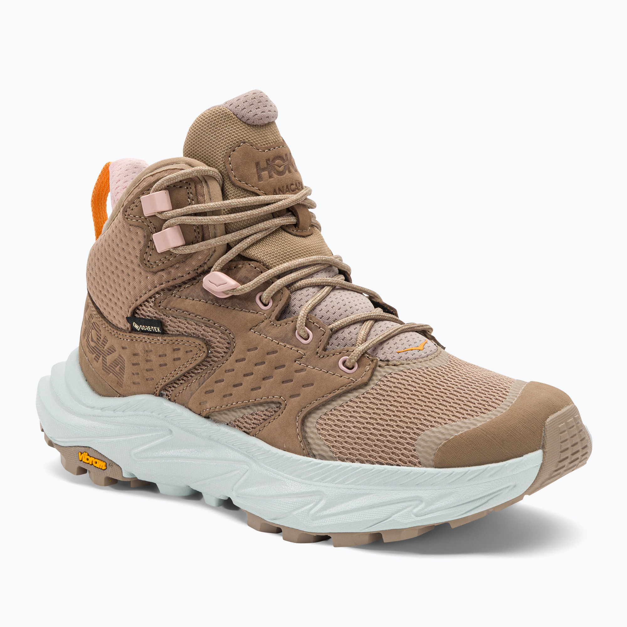 Women's trekking boots HOKA Anacapa 2 Mid GTX dune/ice flow (42 EU)