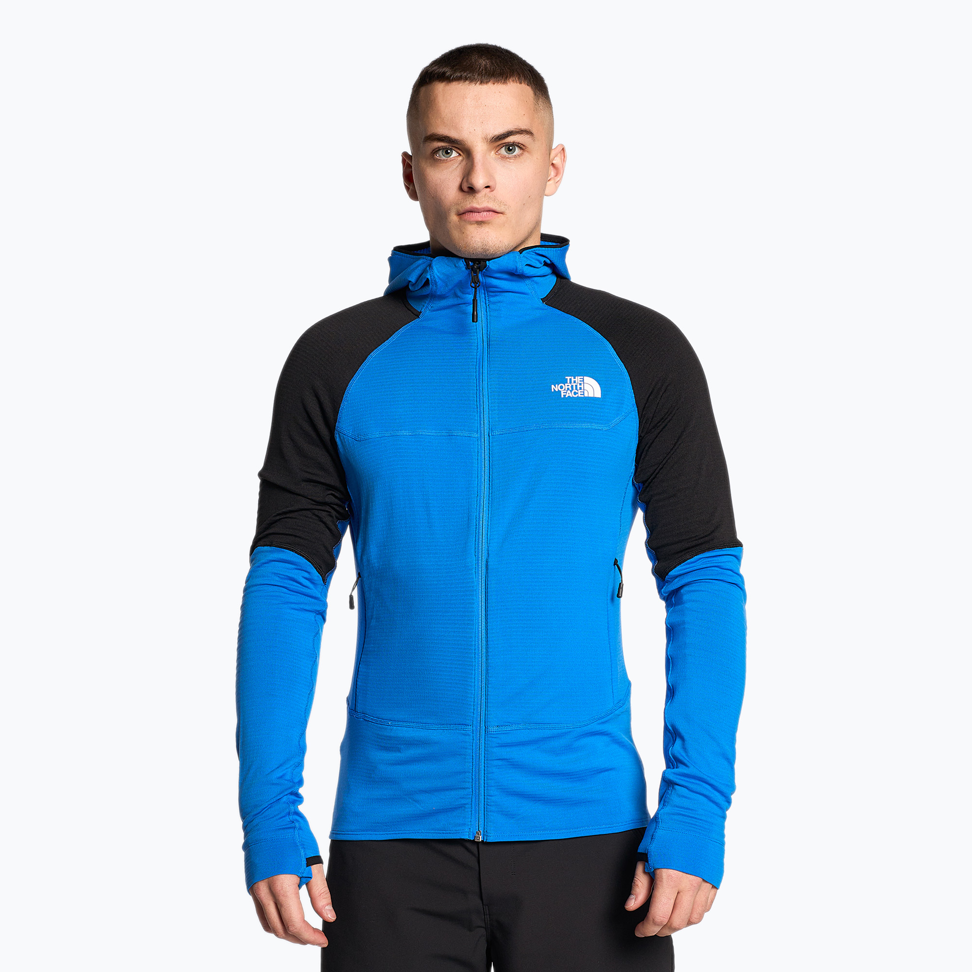 Men's The North Face Bolt Polartec Fleece Hoodie optic blue/black (S)
