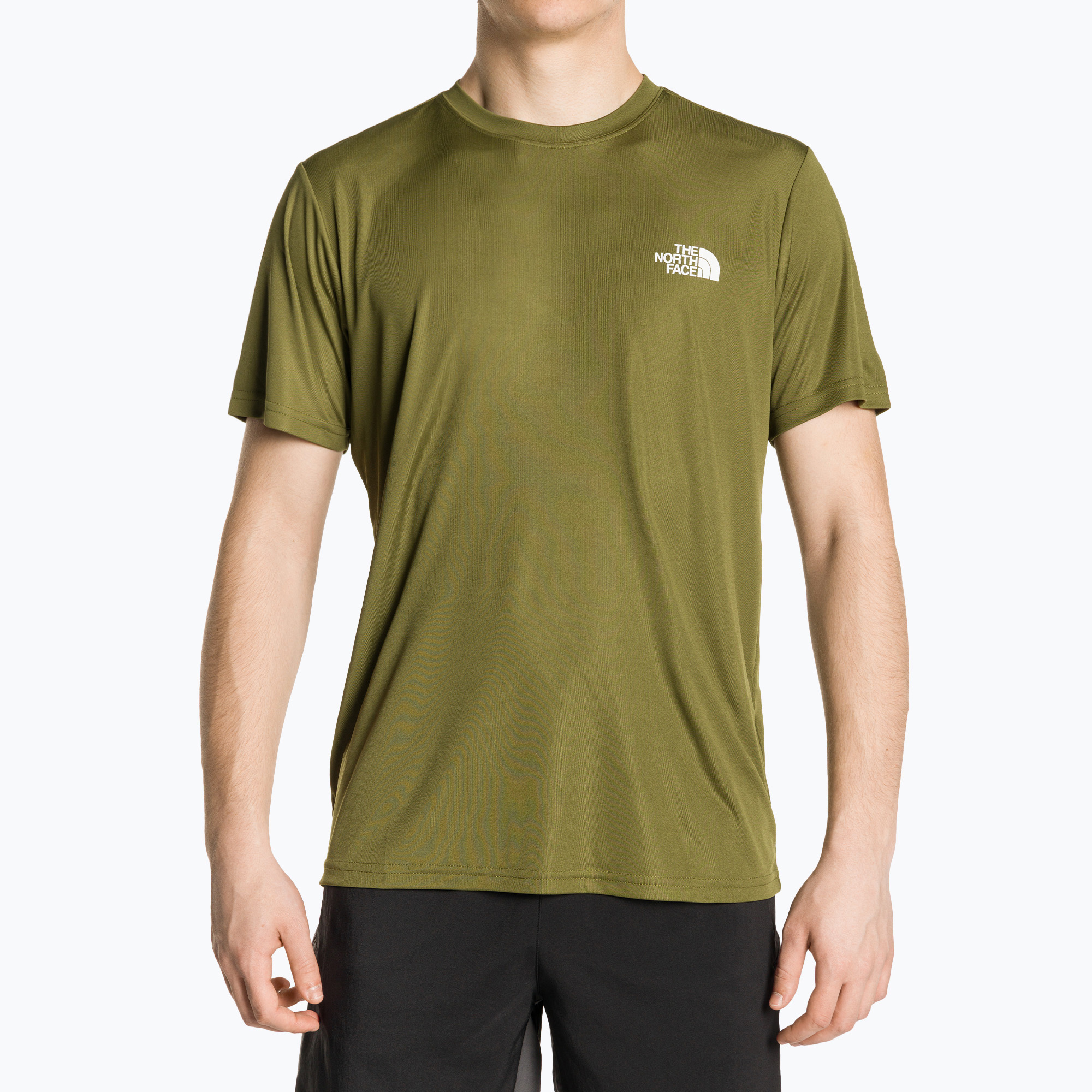 Men's training t-shirt The North Face Reaxion Red Box forest olive (M)