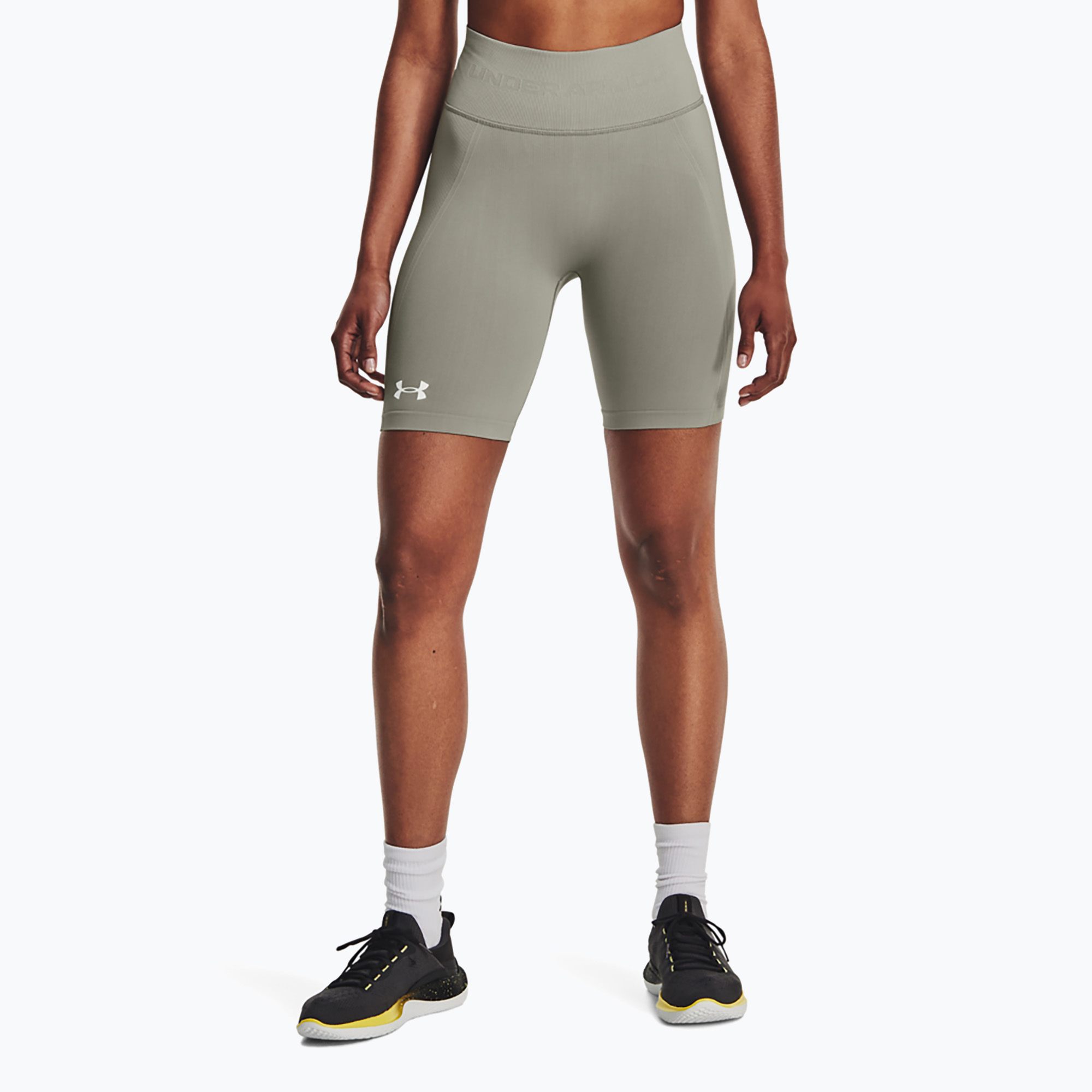 Under Armour Train Seamless grove green/white women's training shorts (XS)