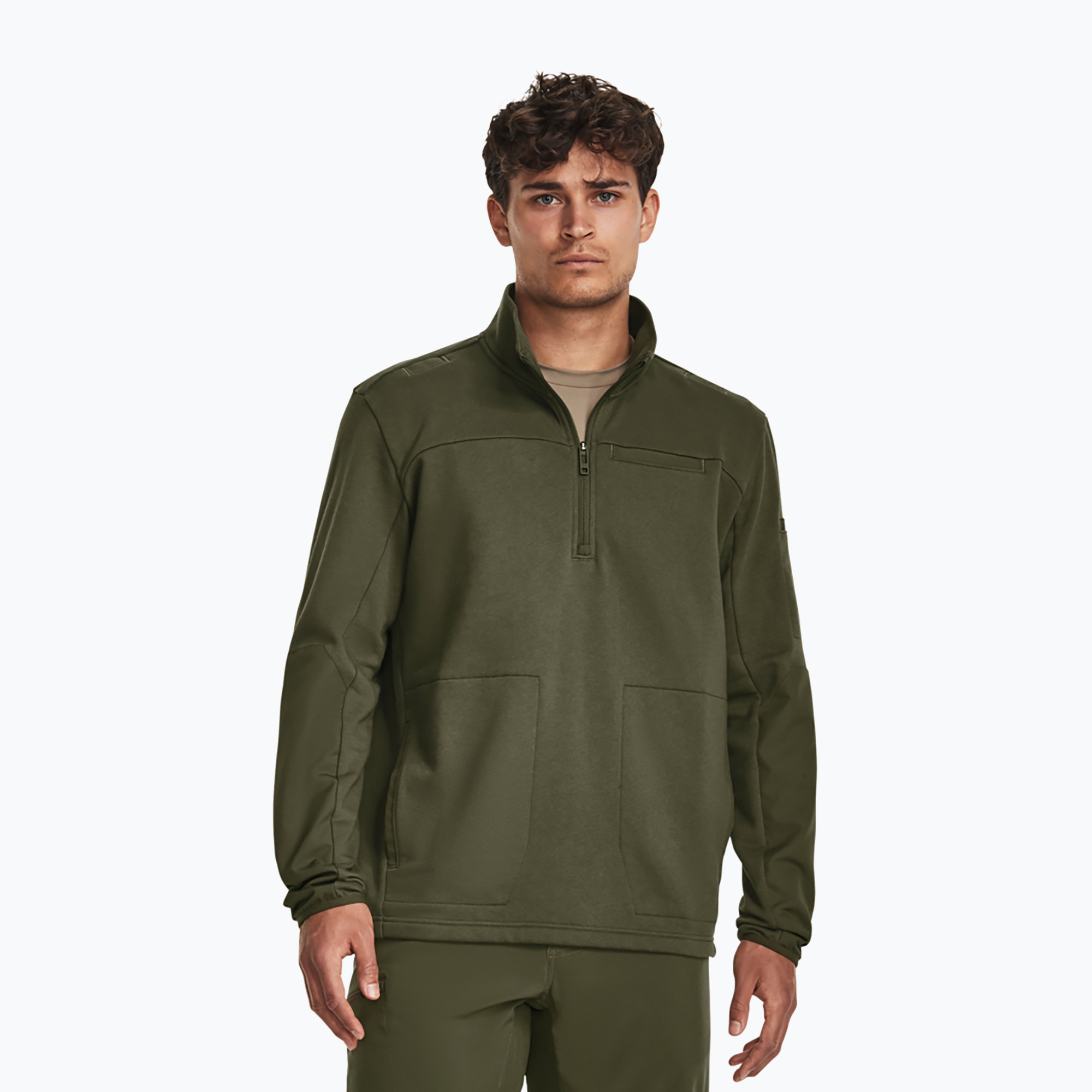 Men's sweatshirt Under Armour Tactical Rival Job Fleece 1/4 Zip marine from green (4XL)