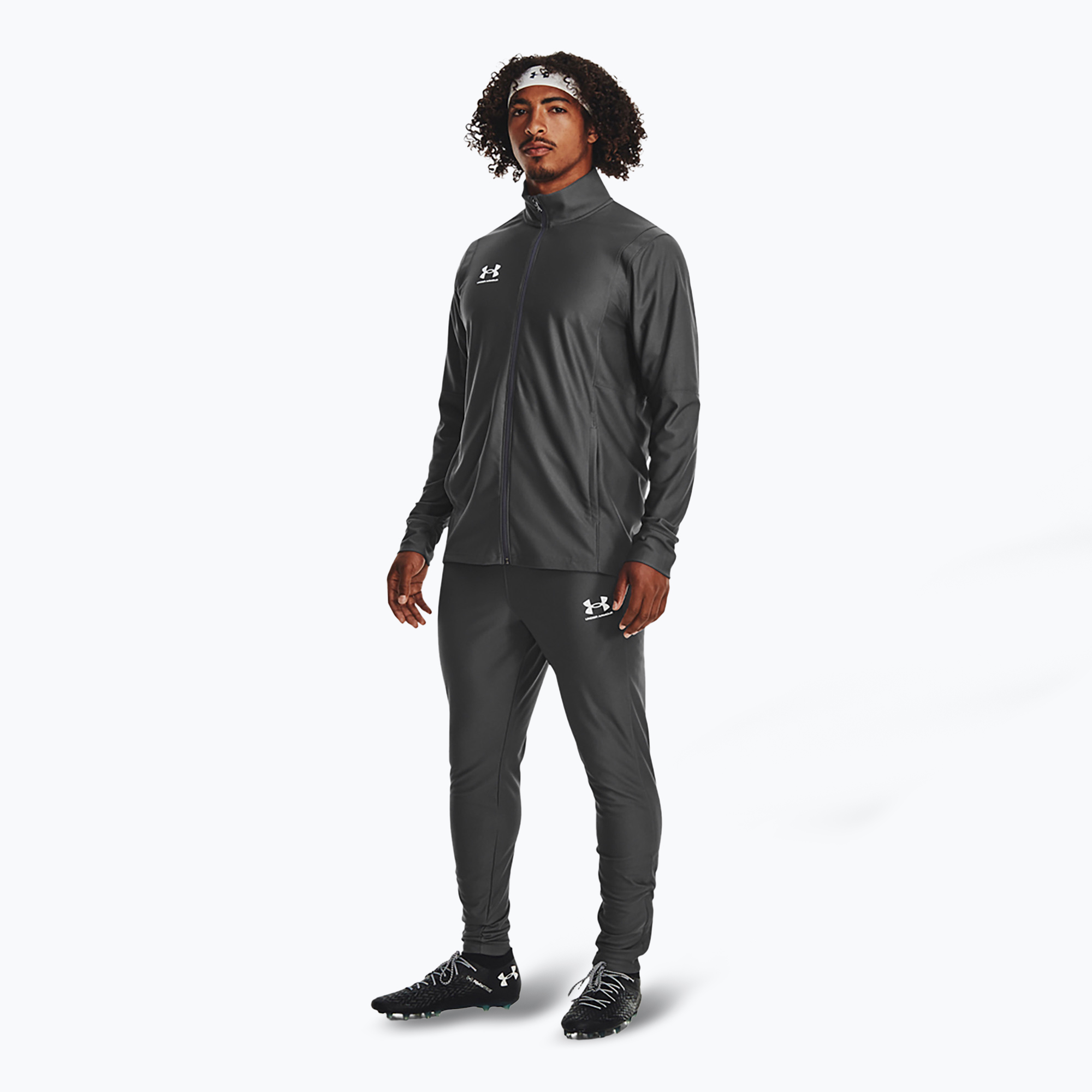 Under Armour men's Challenger Tracksuit castlerock/white football kit (S)
