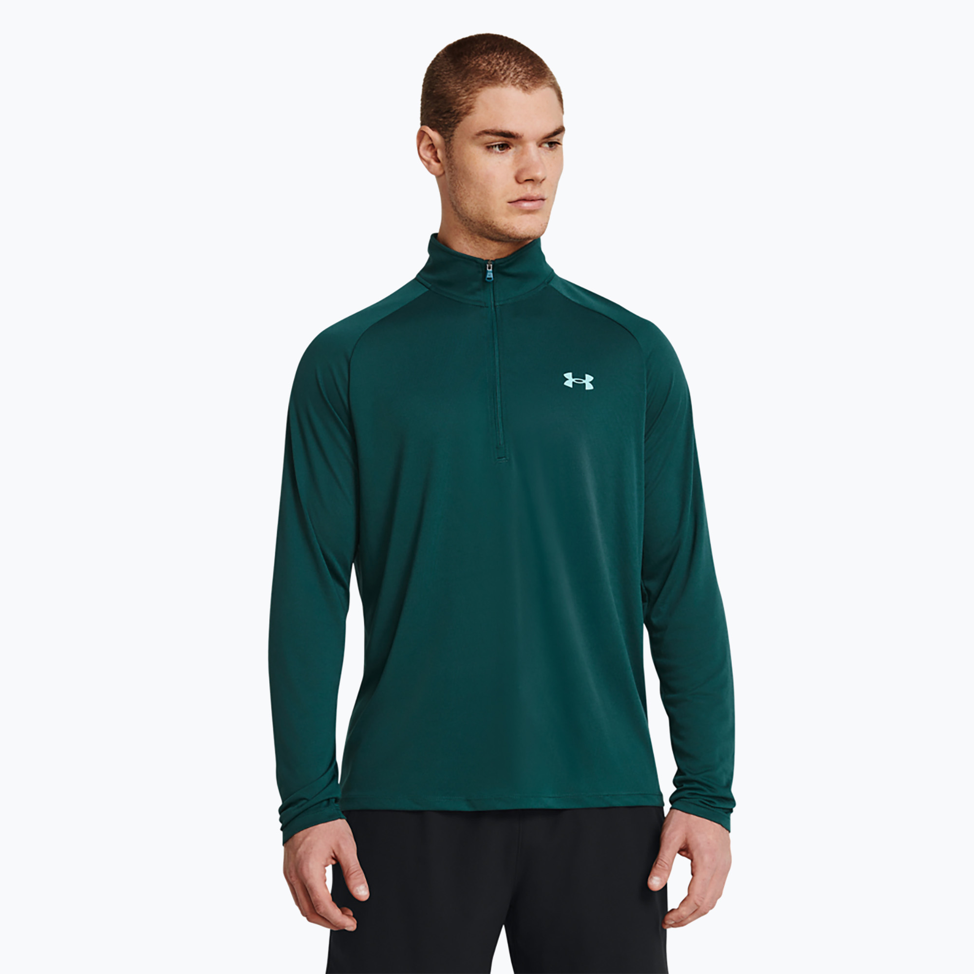 Men's Under Armour Tech 2.0 1/2 Zip hydro teal/radial turquoise sweatshirt (XXL)