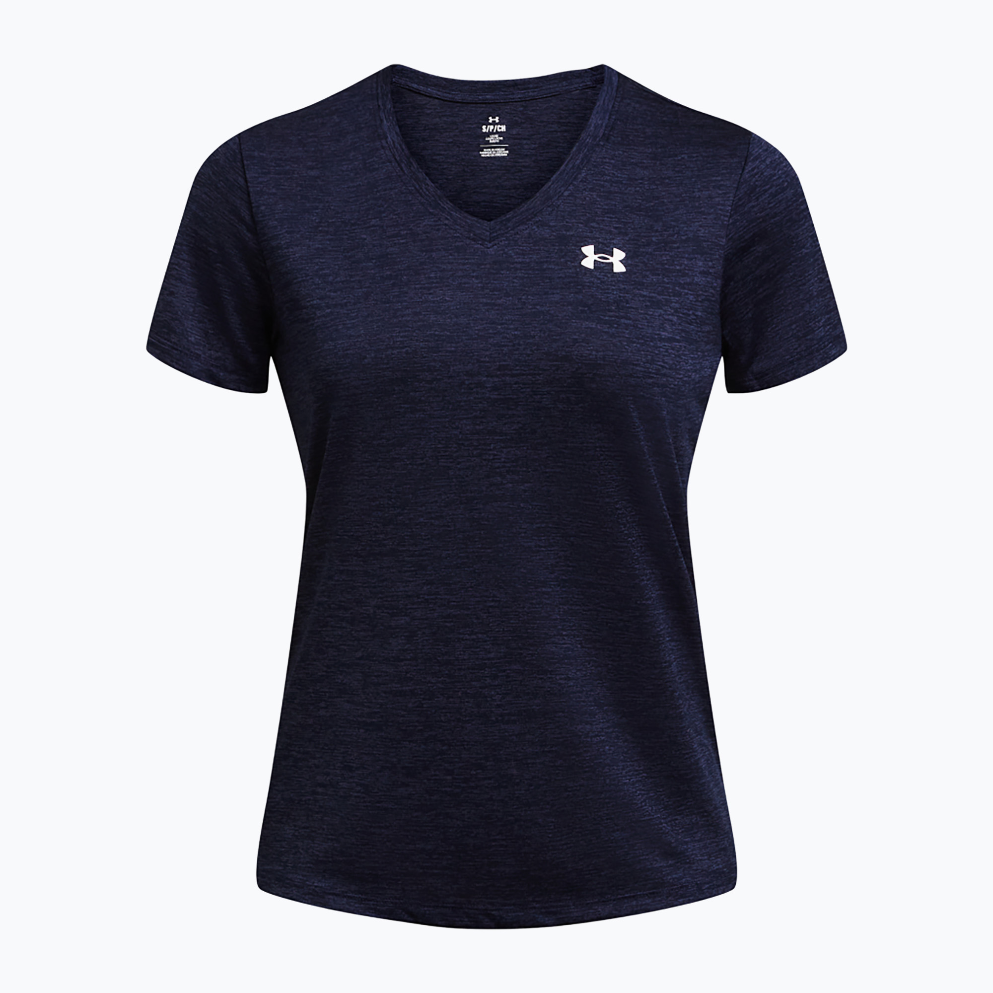 Under Armour Tech V-Twist midnight navy/white women's training t-shirt (XS)