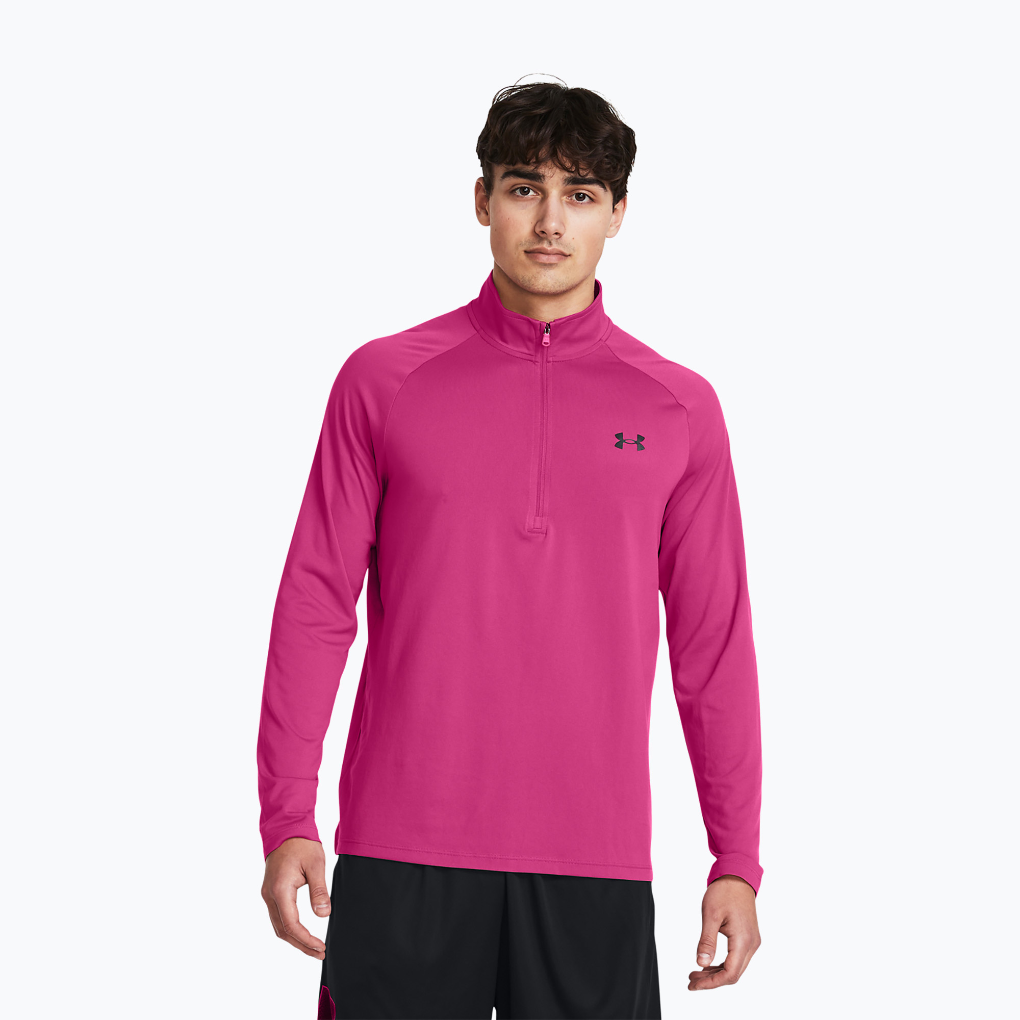 Men's Under Armour Tech 2.0 1/2 Zip astro pink/black sweatshirt (XXL)