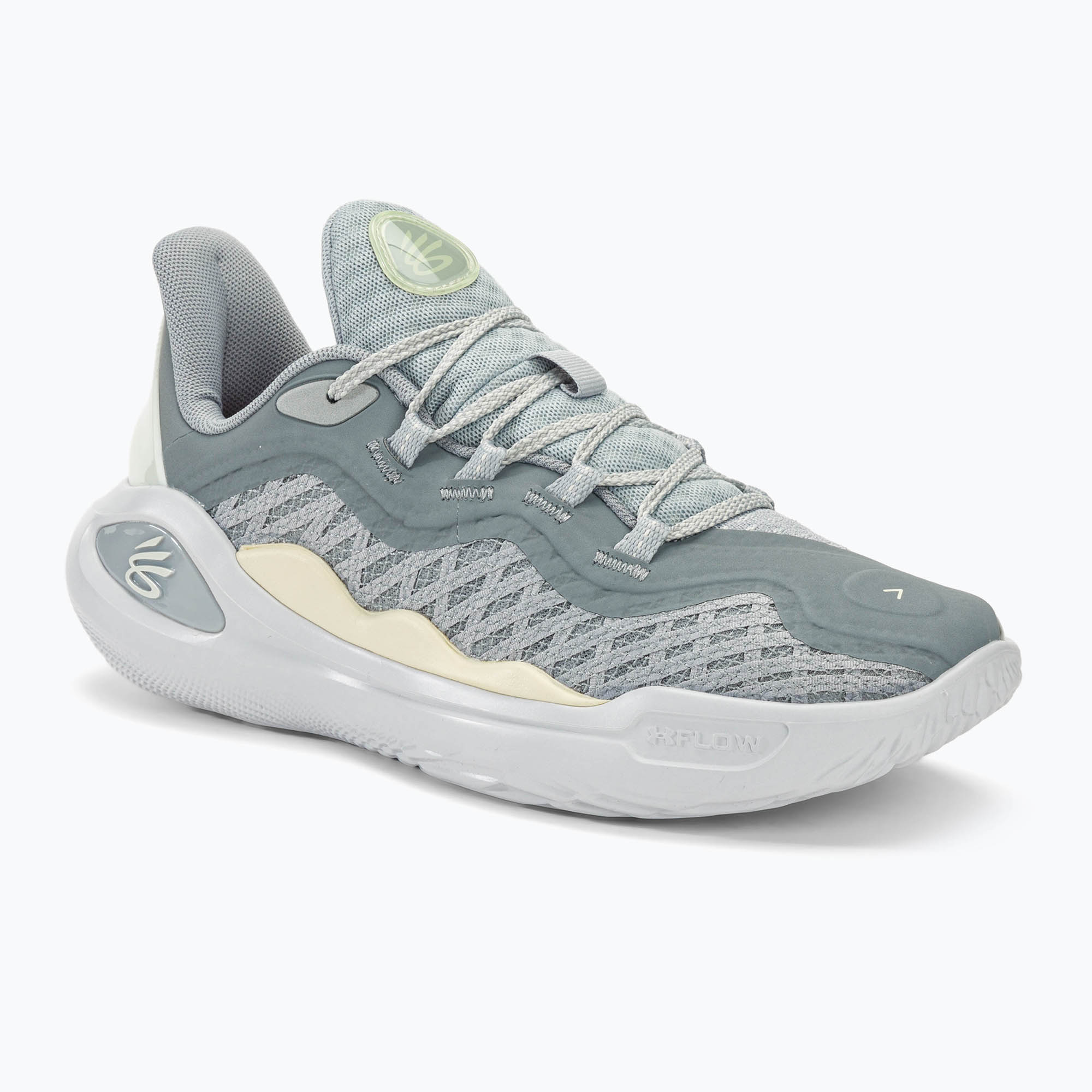 Under Armour Curry 11 YW halo basketball shoes gray/steel/white clay (45.5 EU)