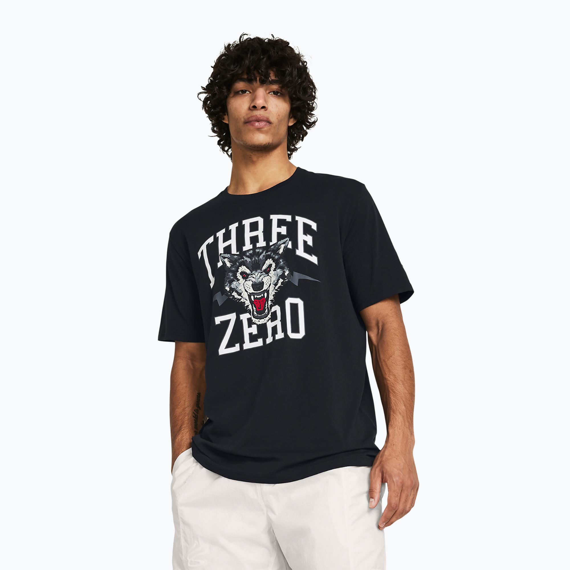 Under Armour men's basketball shirt Curry Young Wolf Tee black/mod gray (S)