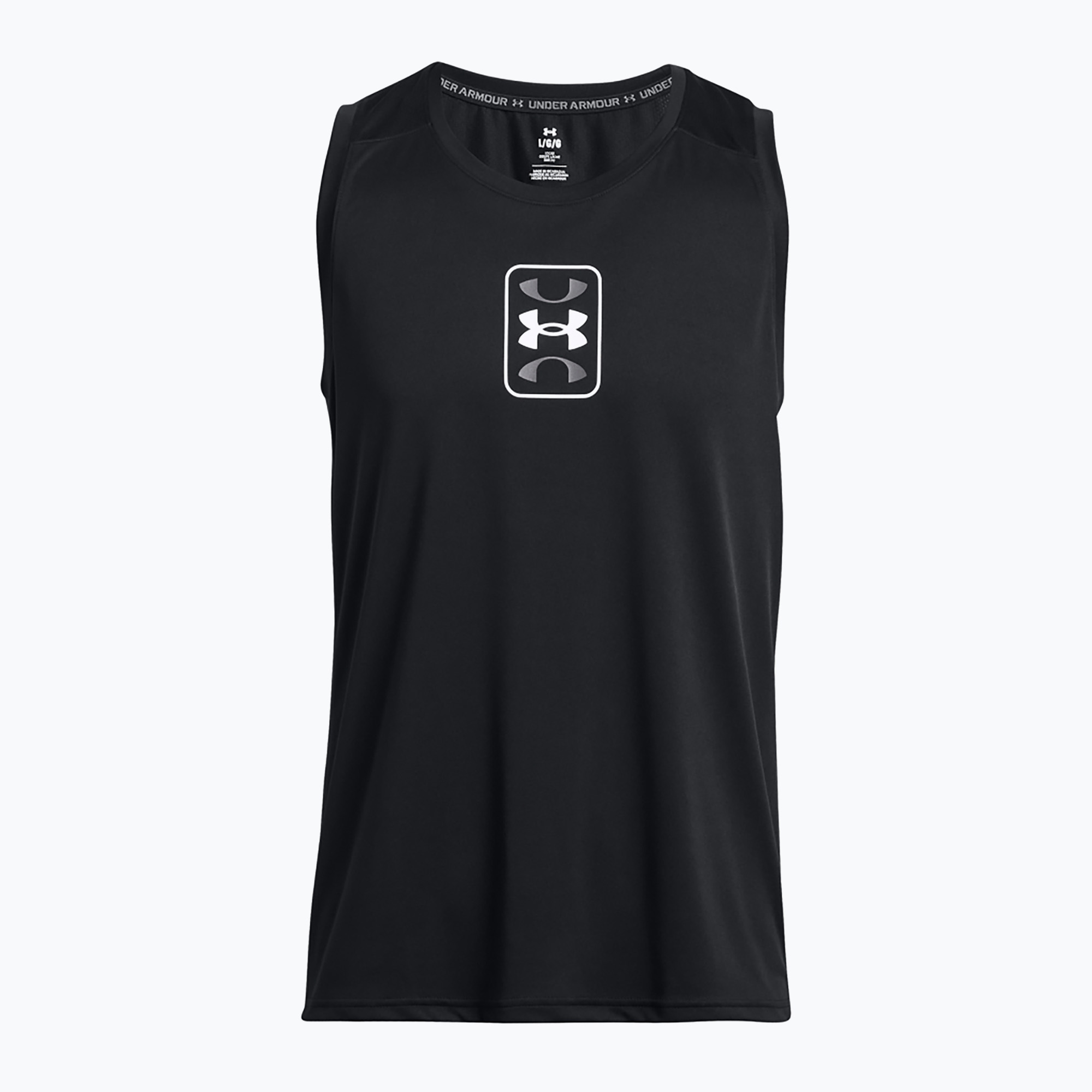 Under Armour Baseline Performance Tank black/black/white men's basketball shirt (S)