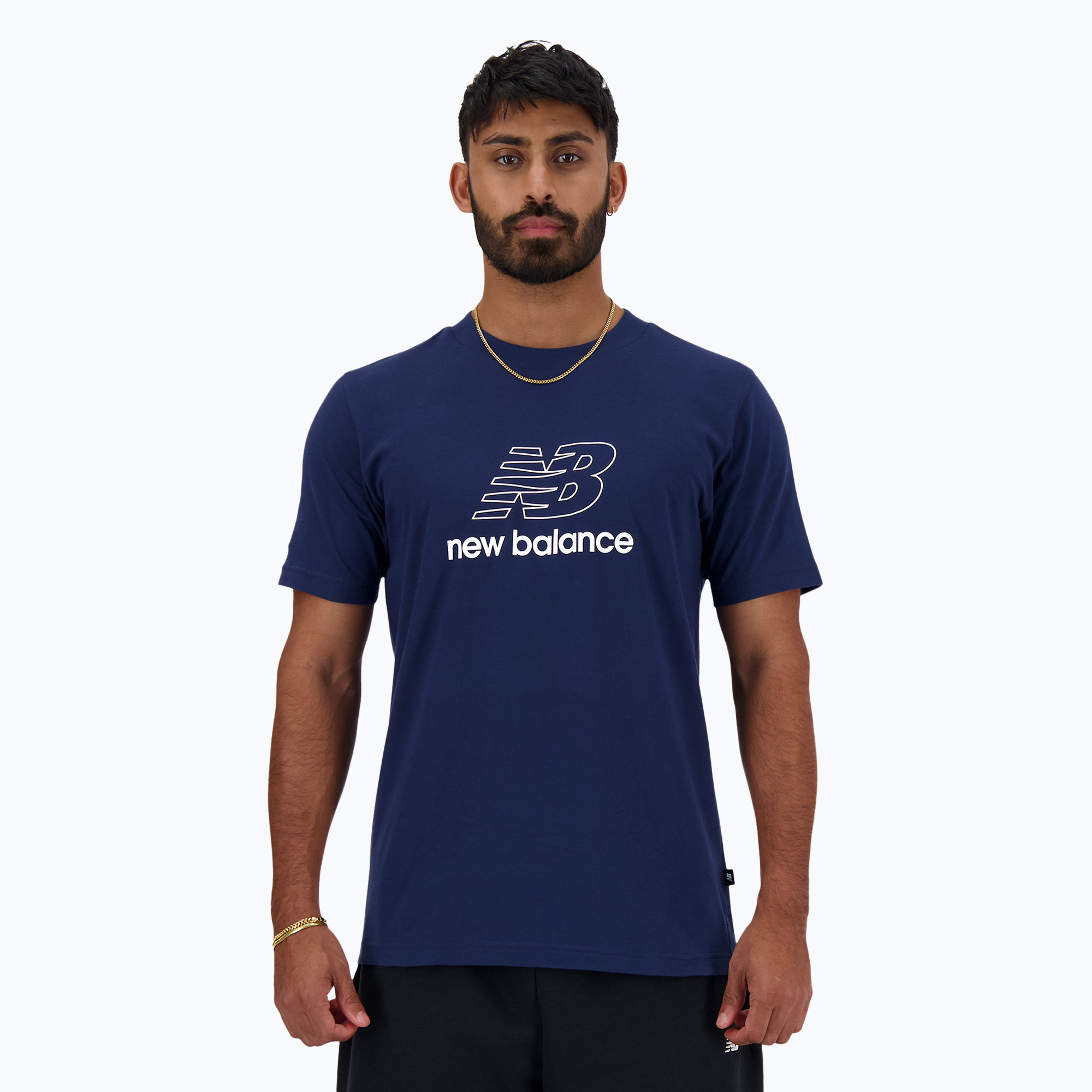 Men's New Balance Graphic V Flying nb navy T-shirt (S)