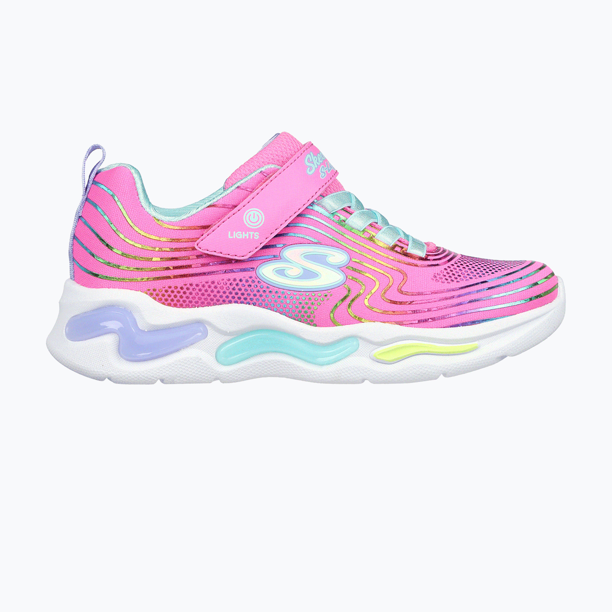 SKECHERS children's shoes S-Lights Wavy Beams pink/multi (29 EU)