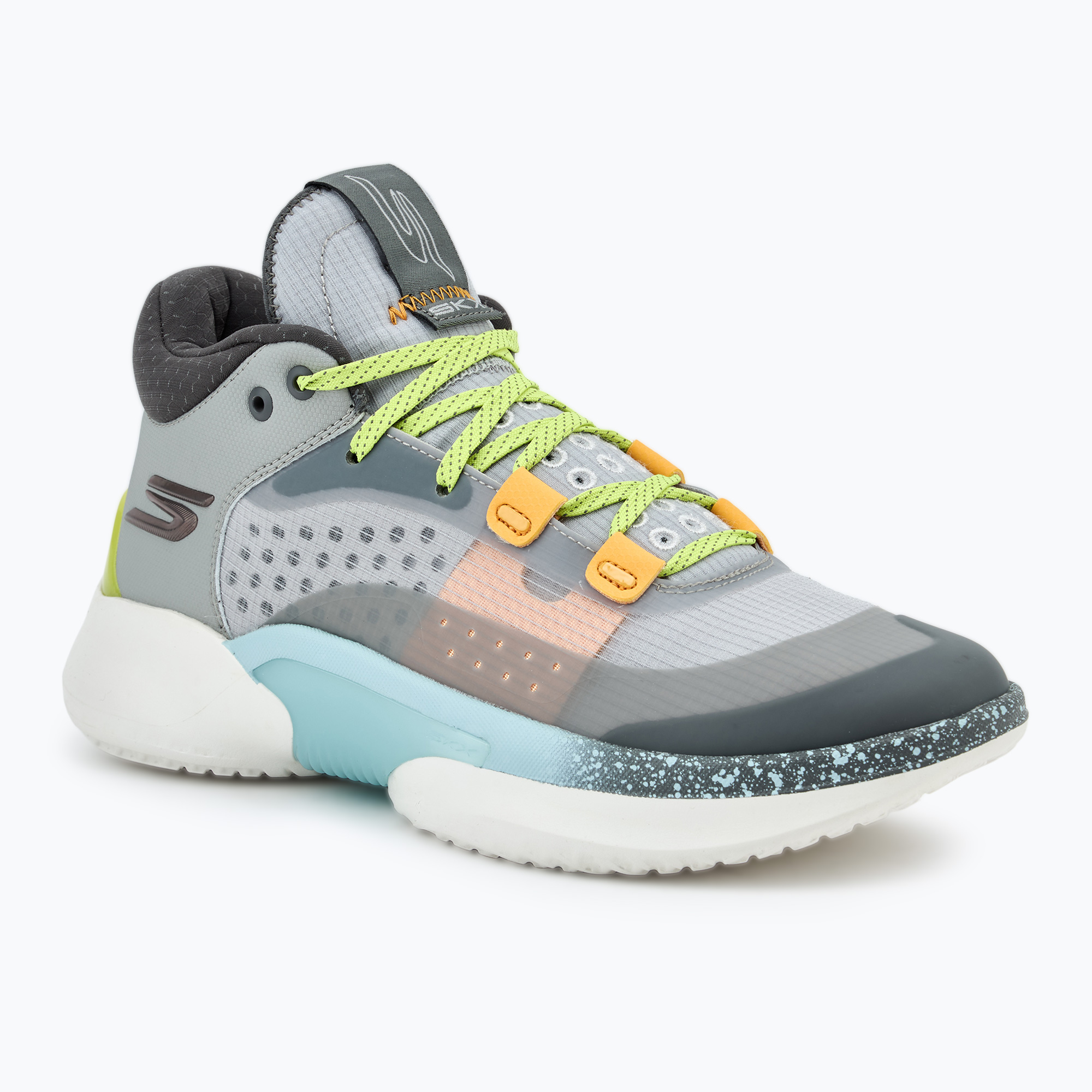 SKECHERS SKX Resagrip men's basketball shoes gray/yellow (44.5 EU)