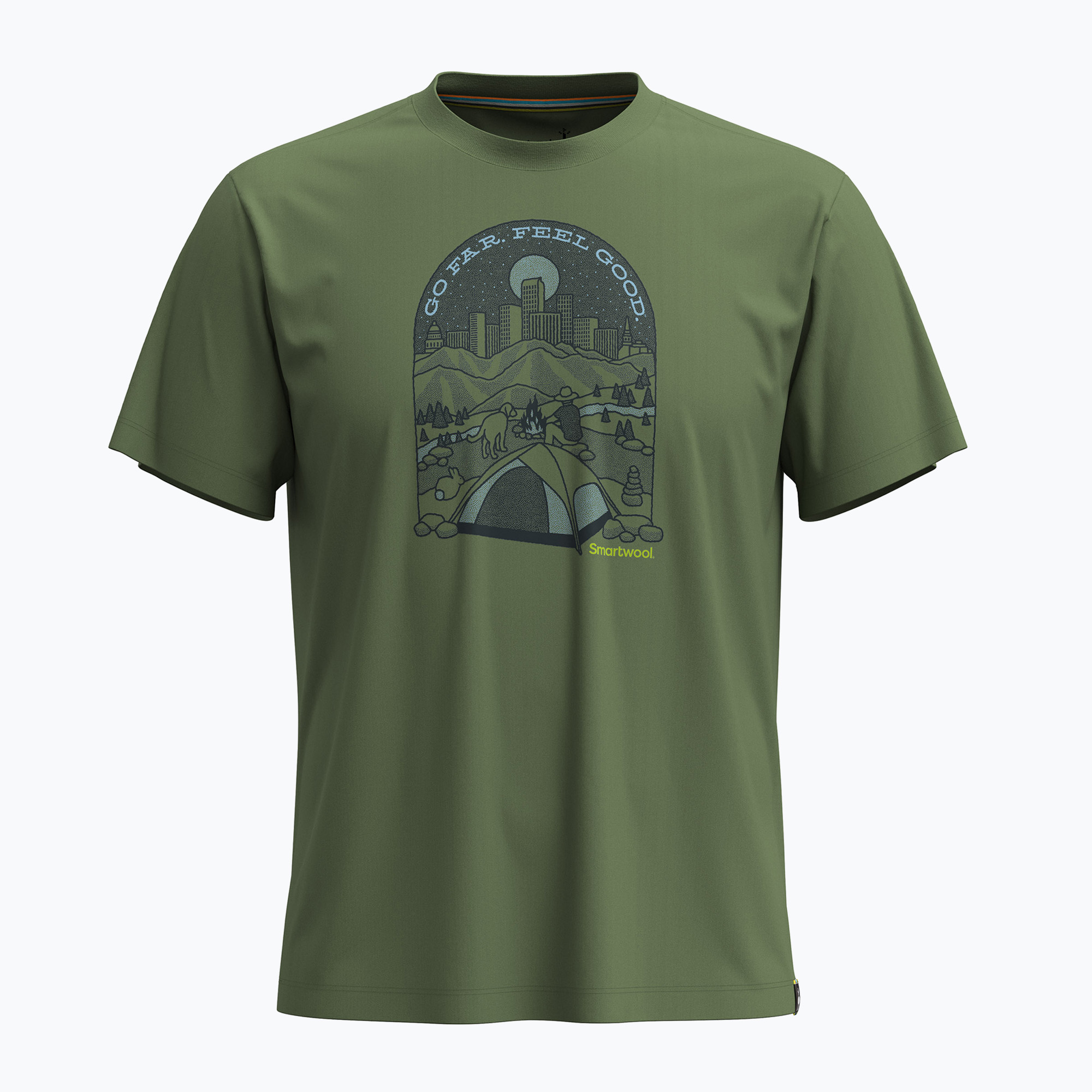 Men's Smartwool Streets to Peaks T-shirt Graphic fern green (L)