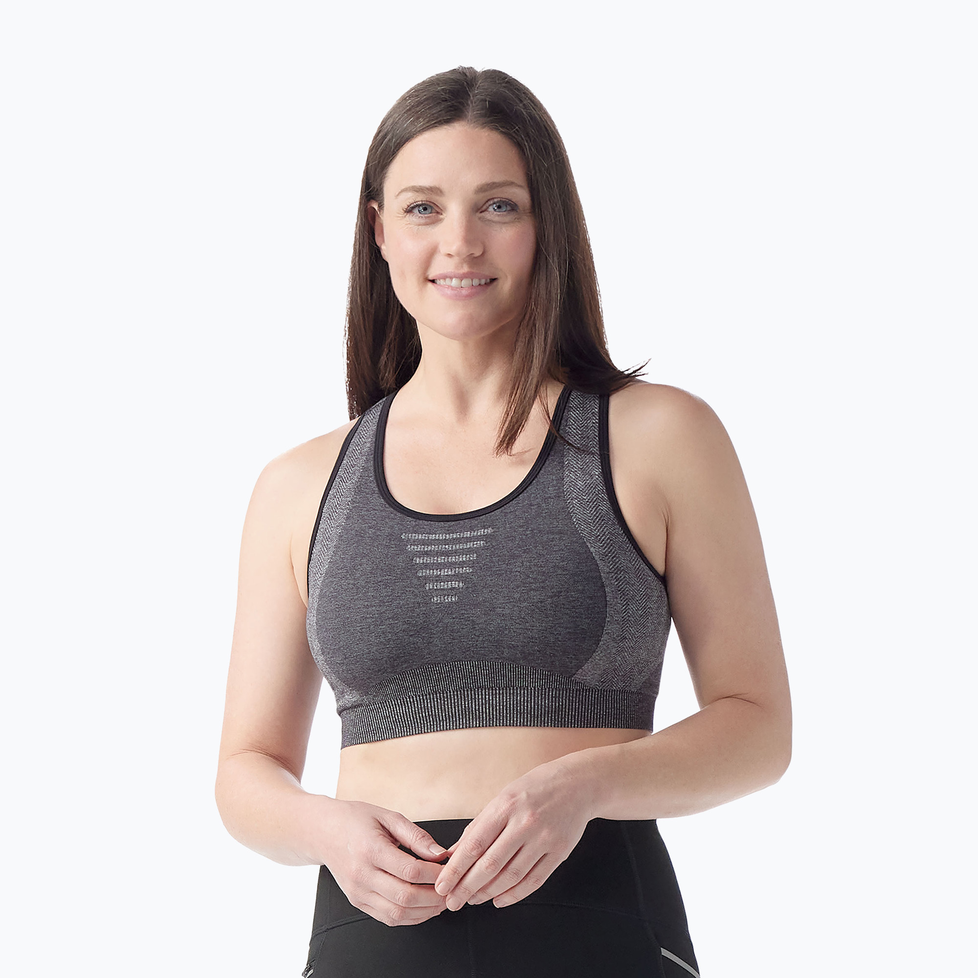 Smartwool Intraknit Racerback thermal bra black heather (XS)