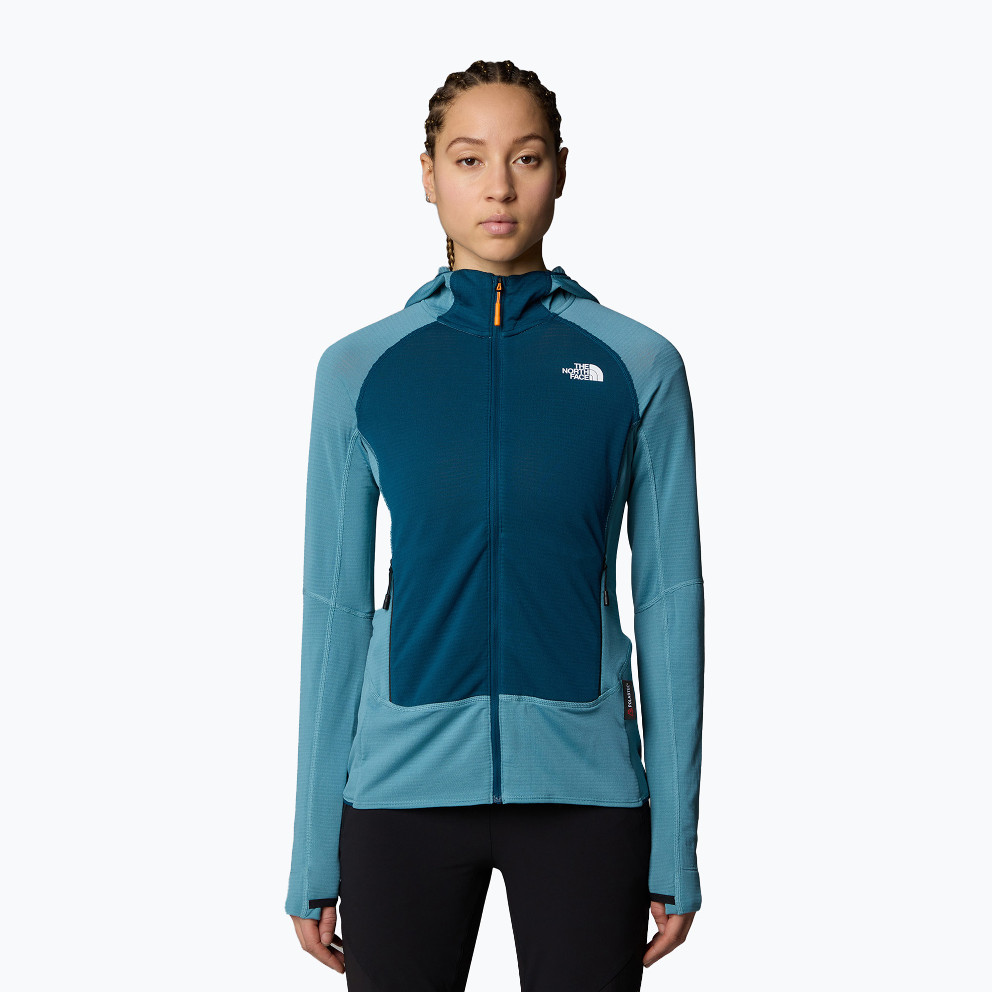 Women's The North Face Bolt Polartec Hoodie algae blue/midnight petrol (L)
