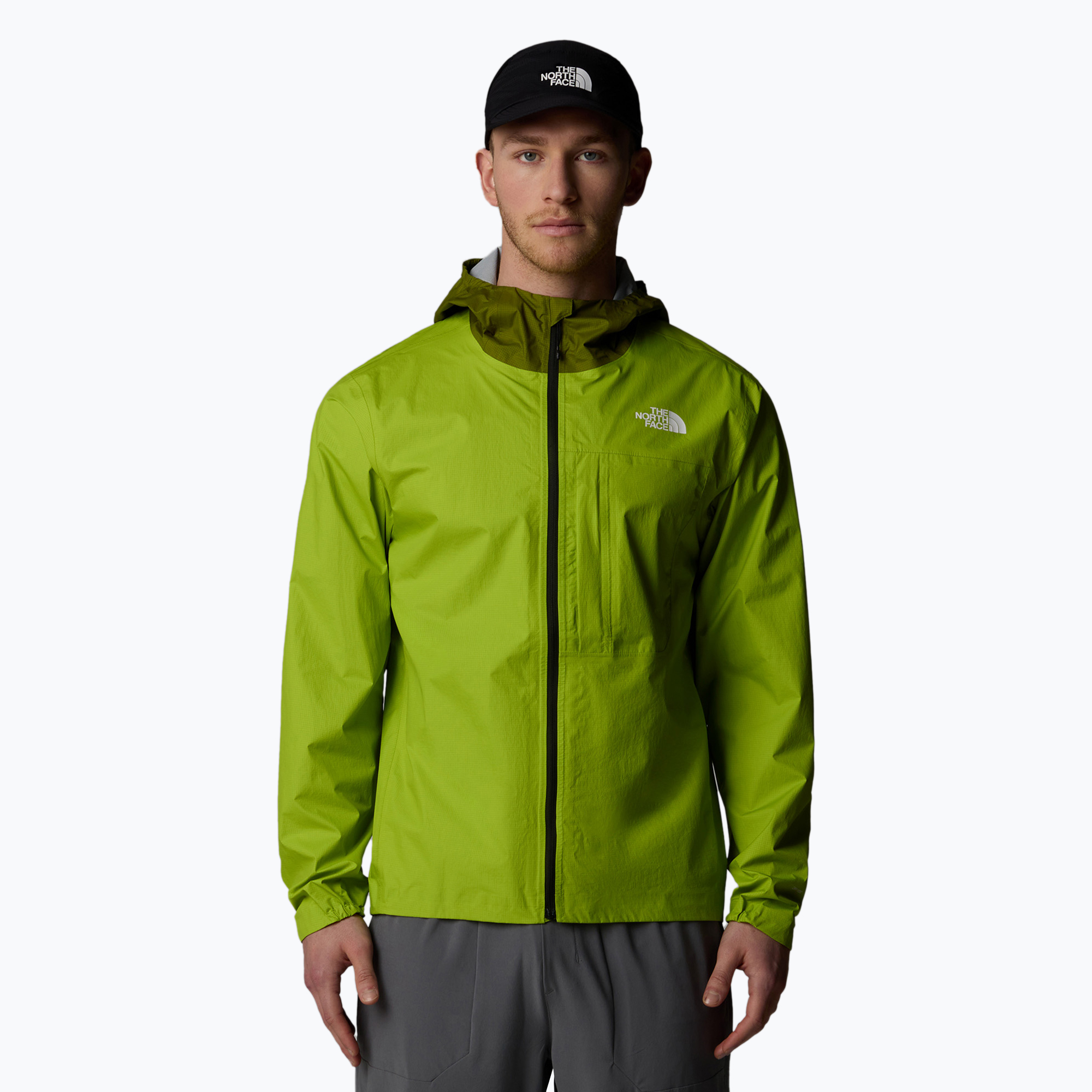 Men's The North Face Higher Run Rain meadow grass running jacket (L)