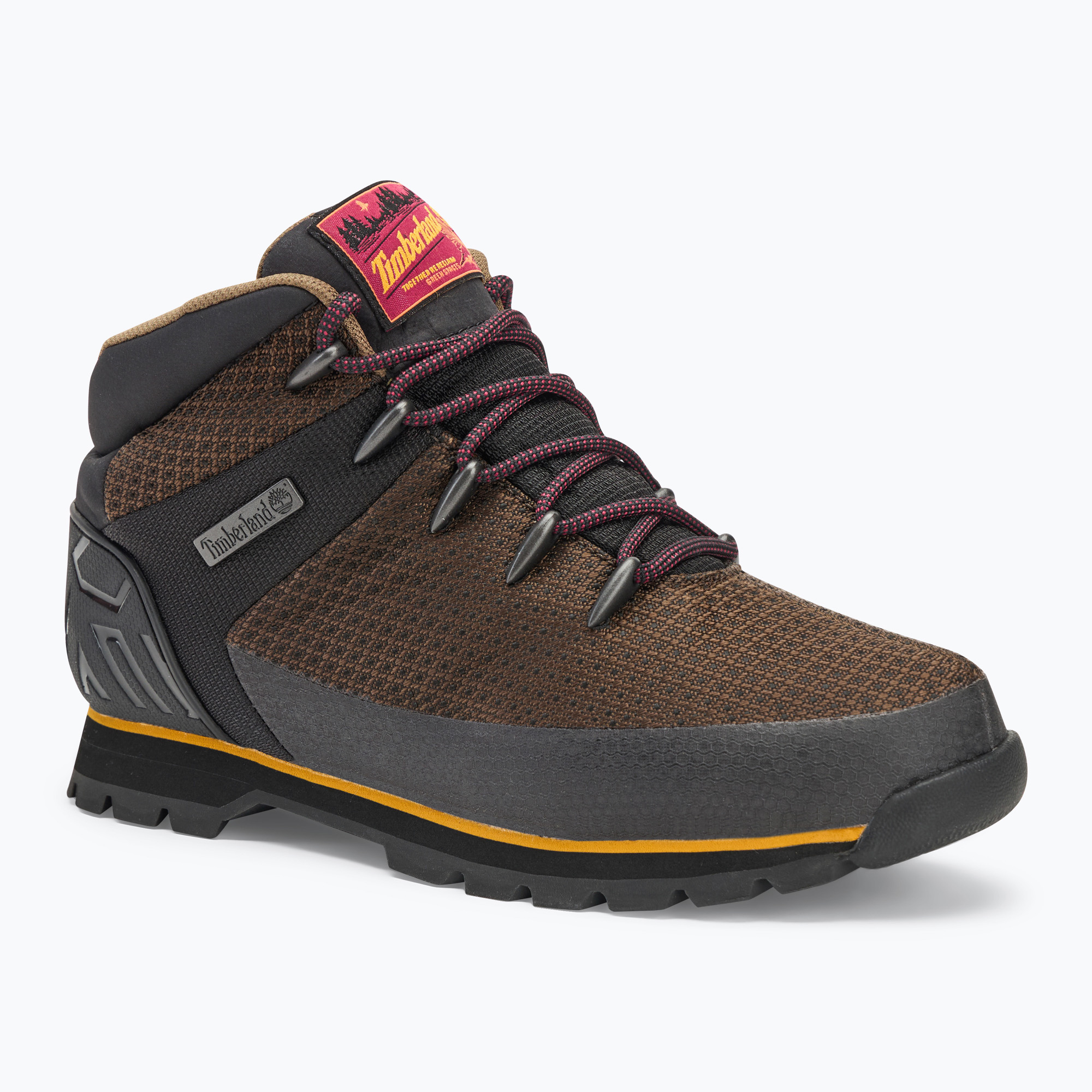 Timberland men's Euro Sprint Mid medium brown mesh shoes