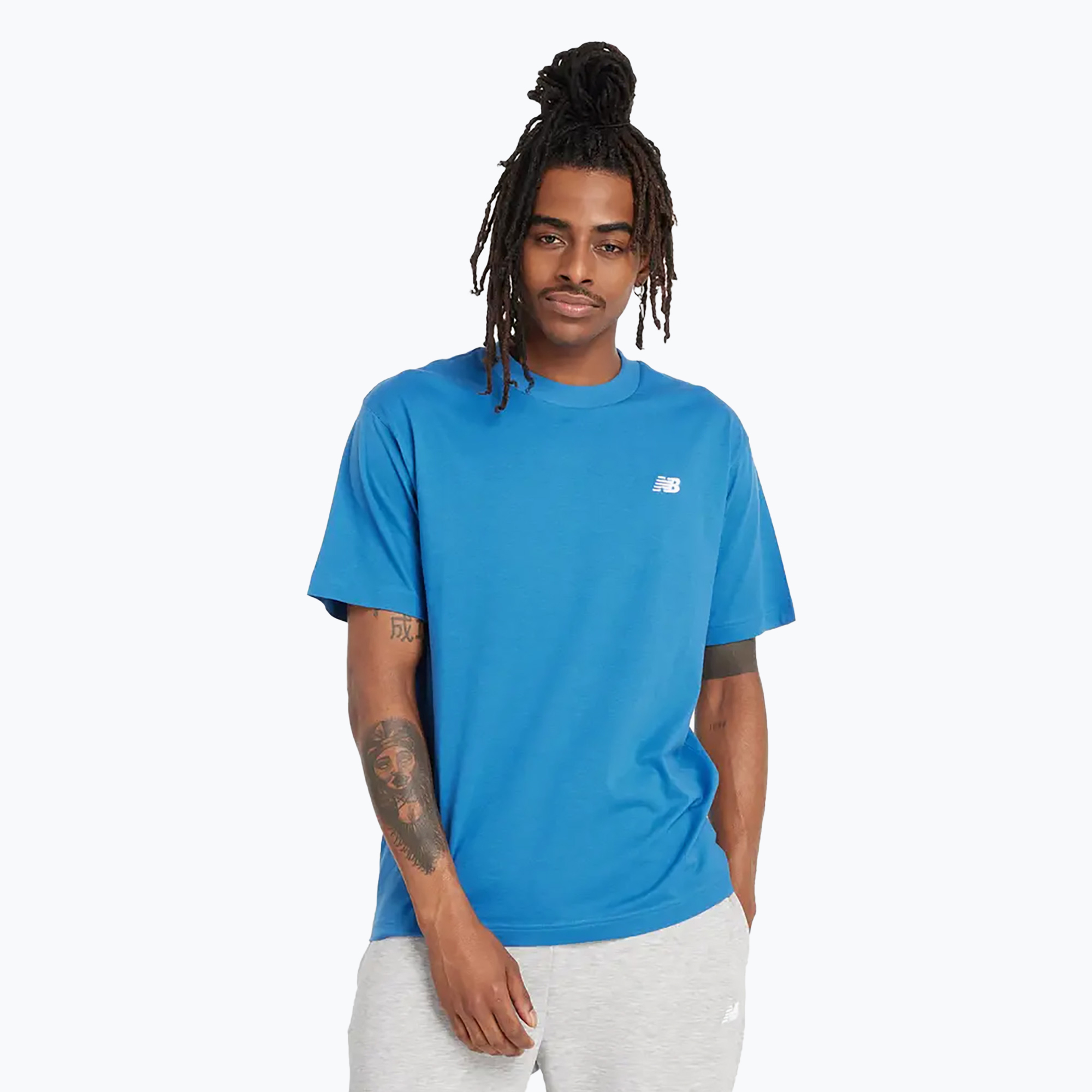 Men's New Balance Small Logo blue agate T-shirt (L)