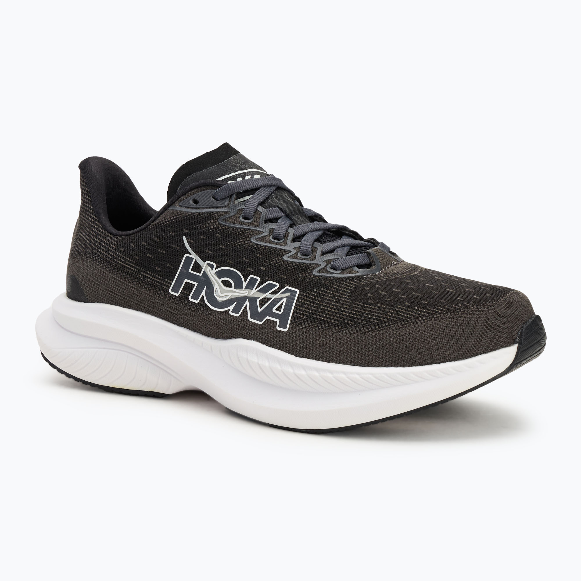 Men's running shoes HOKA Mach 6 Wide black/white (46 2/3 EU)