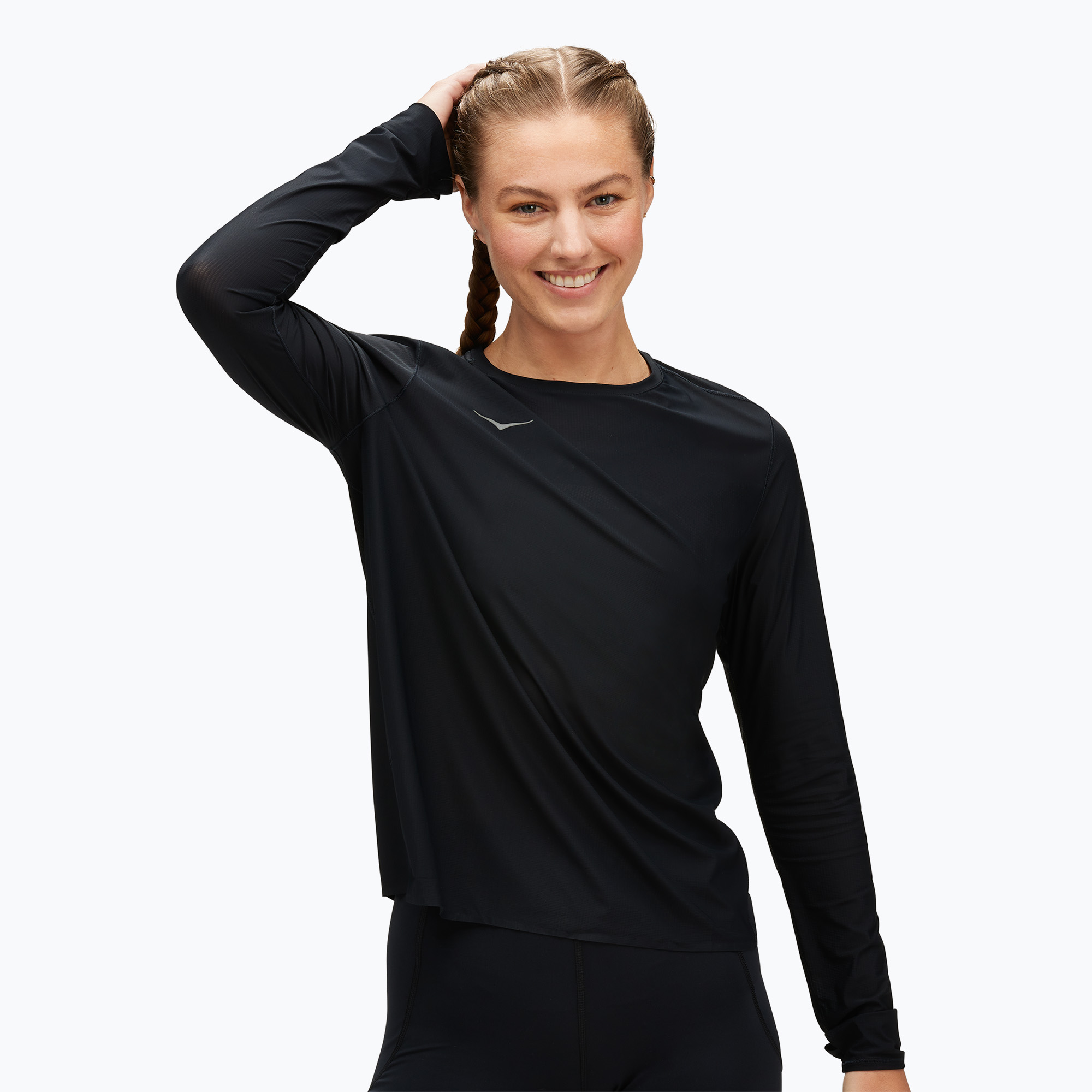 Women's running longsleeve HOKA Airolite Run black (S)