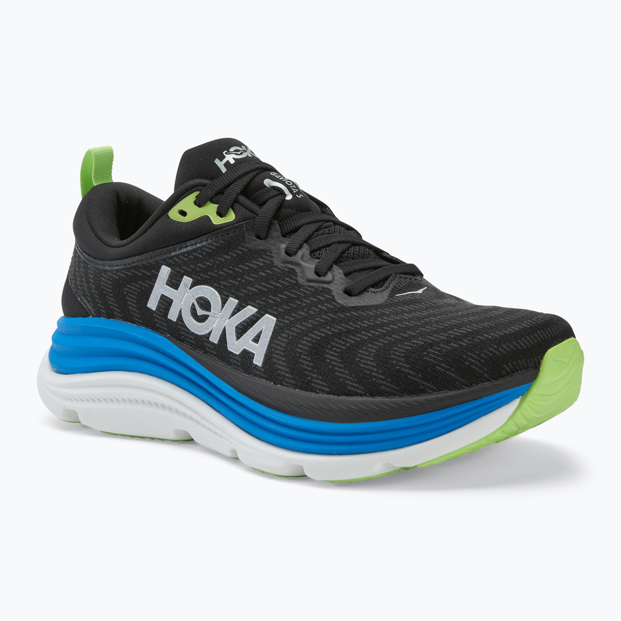 Men's running shoes HOKA Gaviota 5 black/electric cobalt (42 EU)