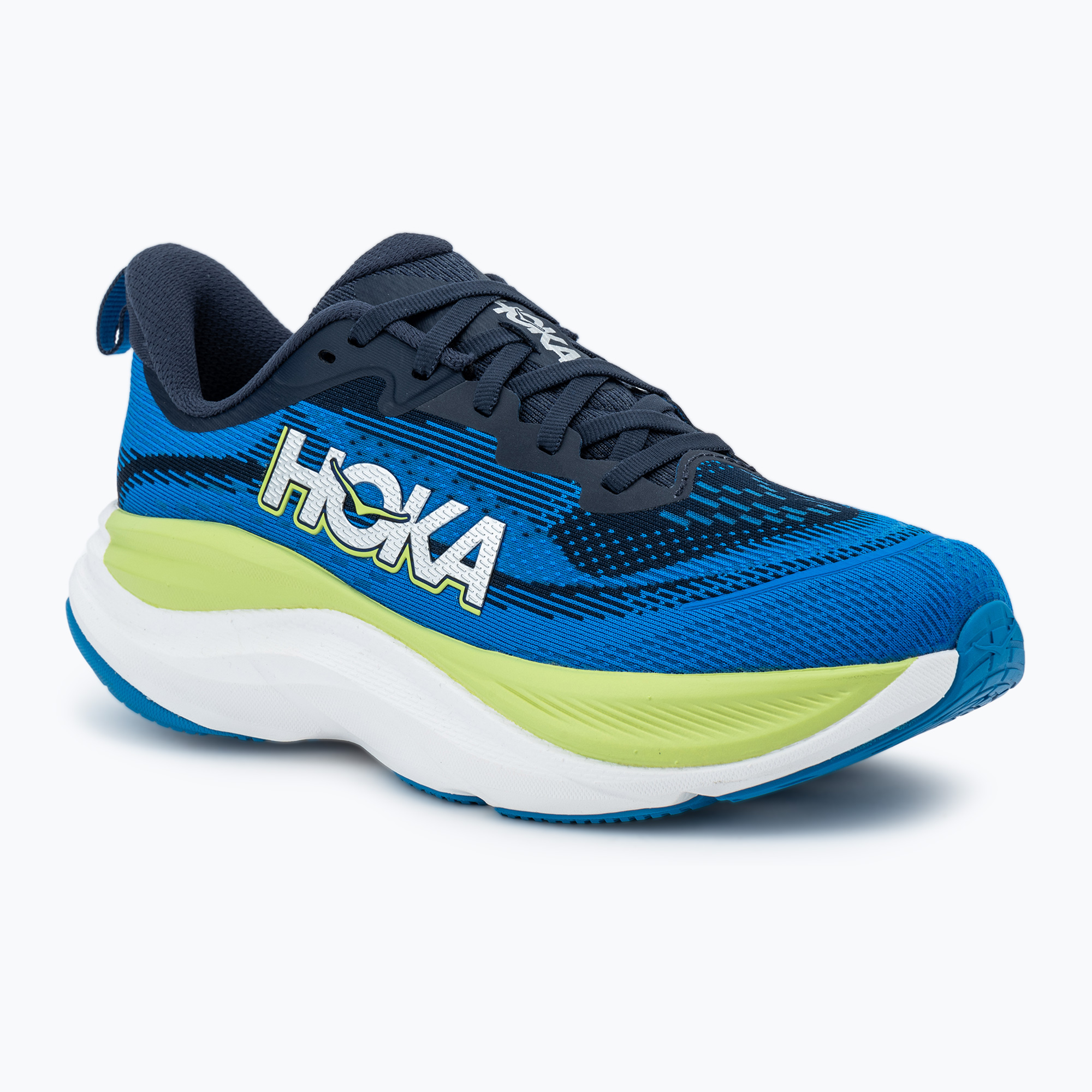 Men's HOKA Skyflow varsity navy/electric cobalt running shoes (40 EU)