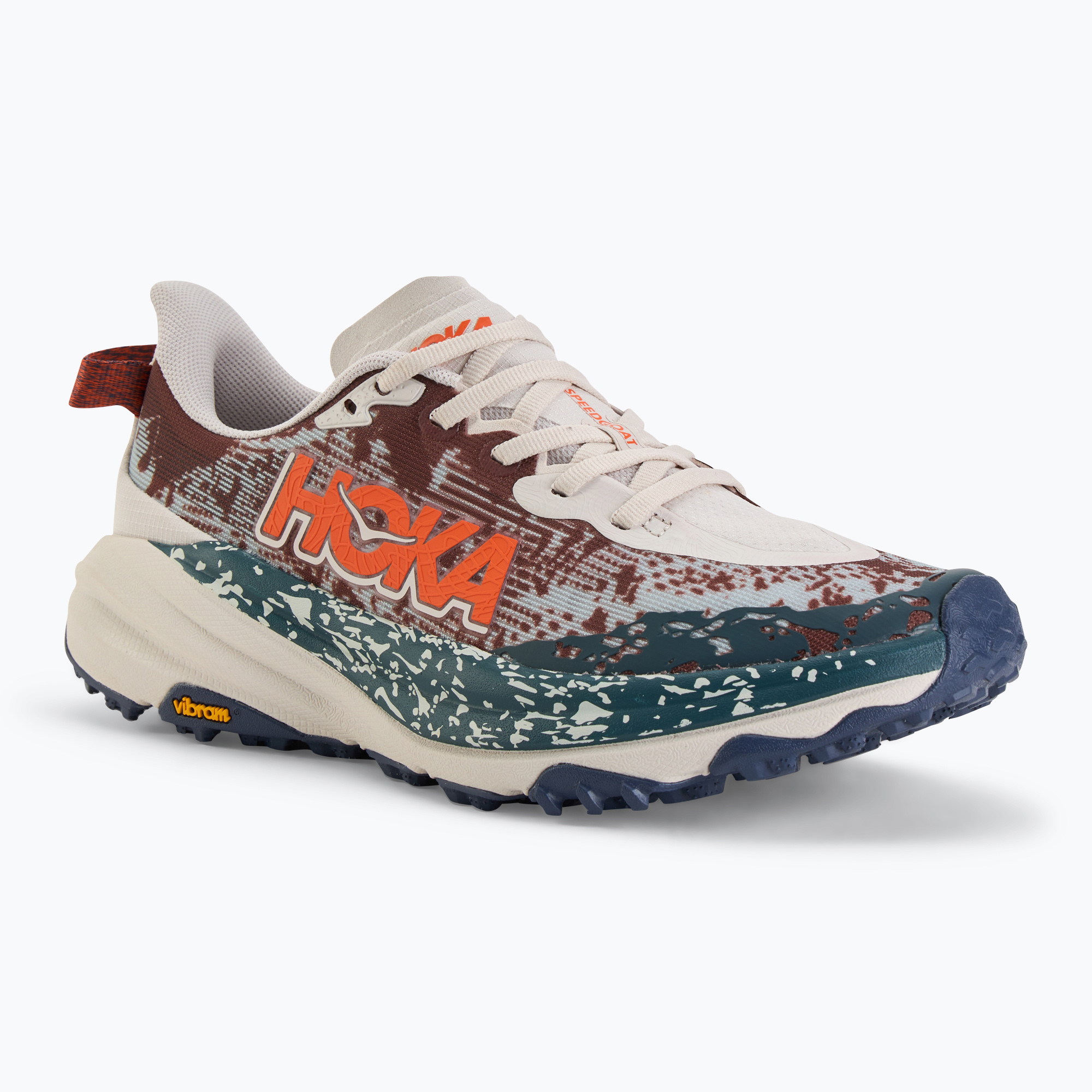 HOKA Speedgoat 6 putty/blue twilight men's running shoes (44 EU)