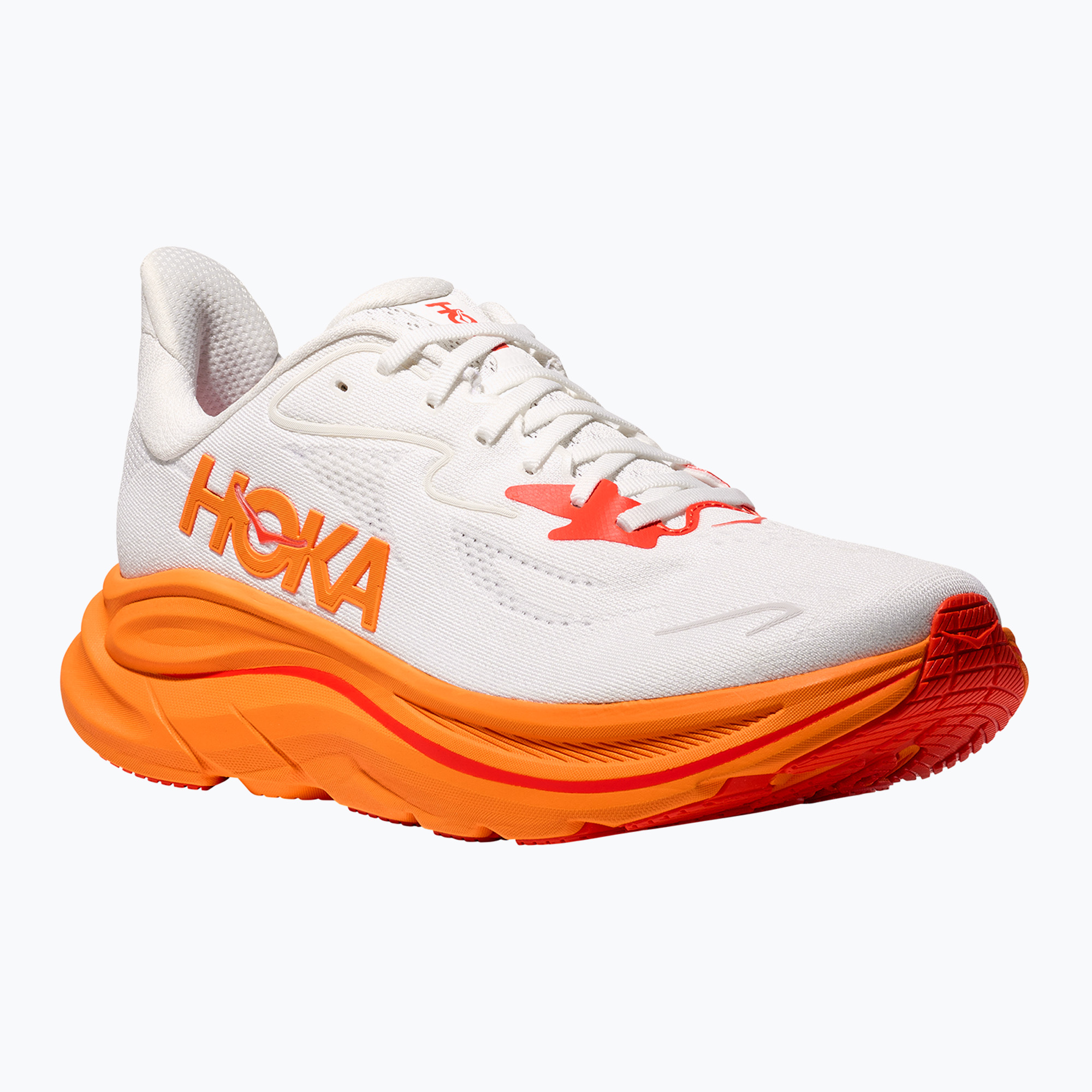 Men's running shoes HOKA Clifton 10 frost/orange zest (42 EU)