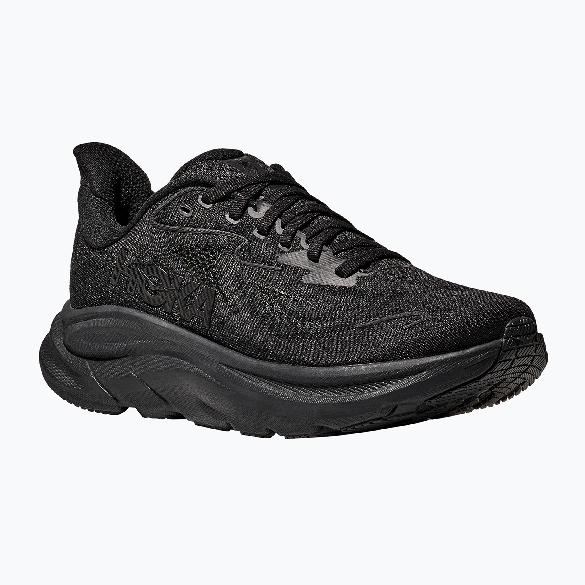 Men's running shoes HOKA Clifton 10 X-Wide black/black (46 EU)