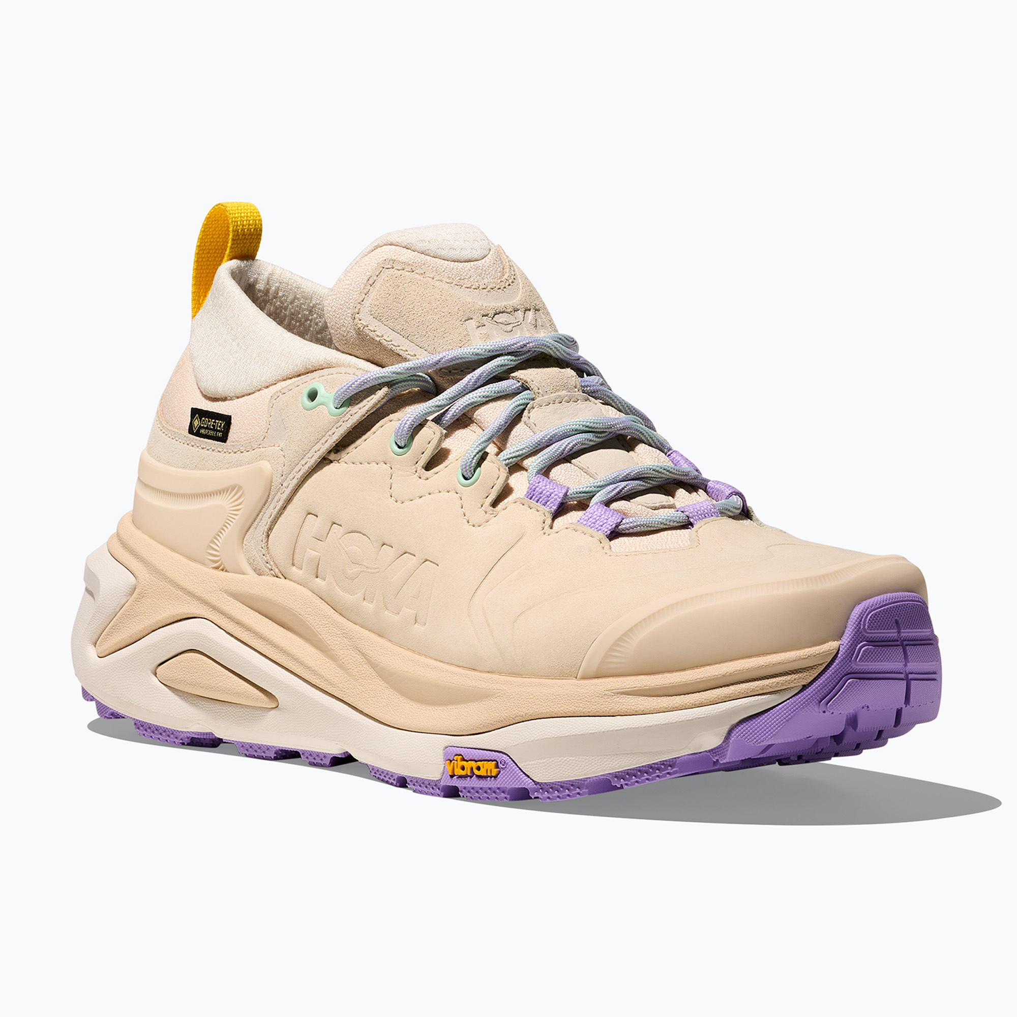 Women's hiking boots HOKA Kaha 3 Low GTX vanilla/mint fluorite (37 1/3 EU)