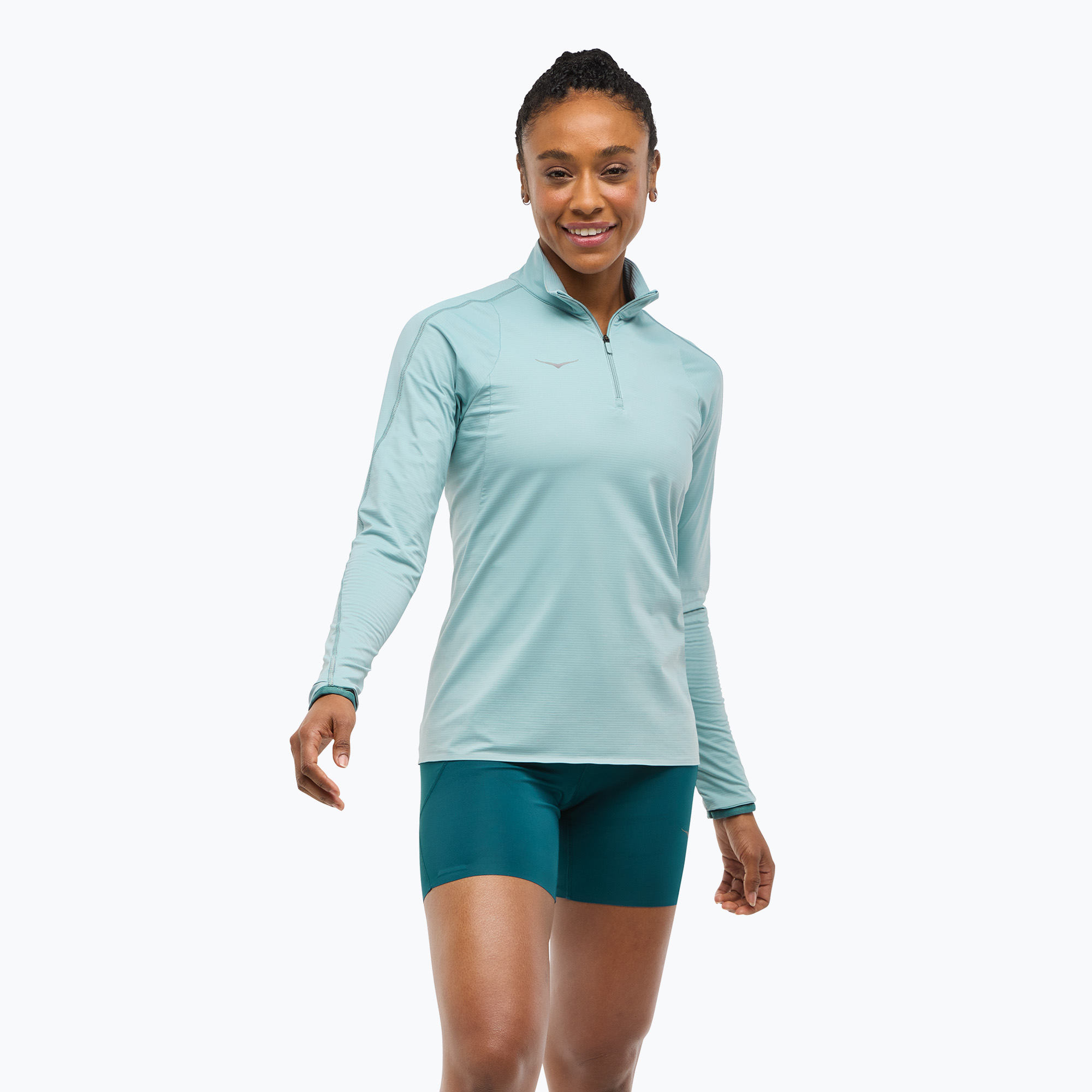 Women's running sweatshirt HOKA GlideTech Quarter Zip druzy (XL)