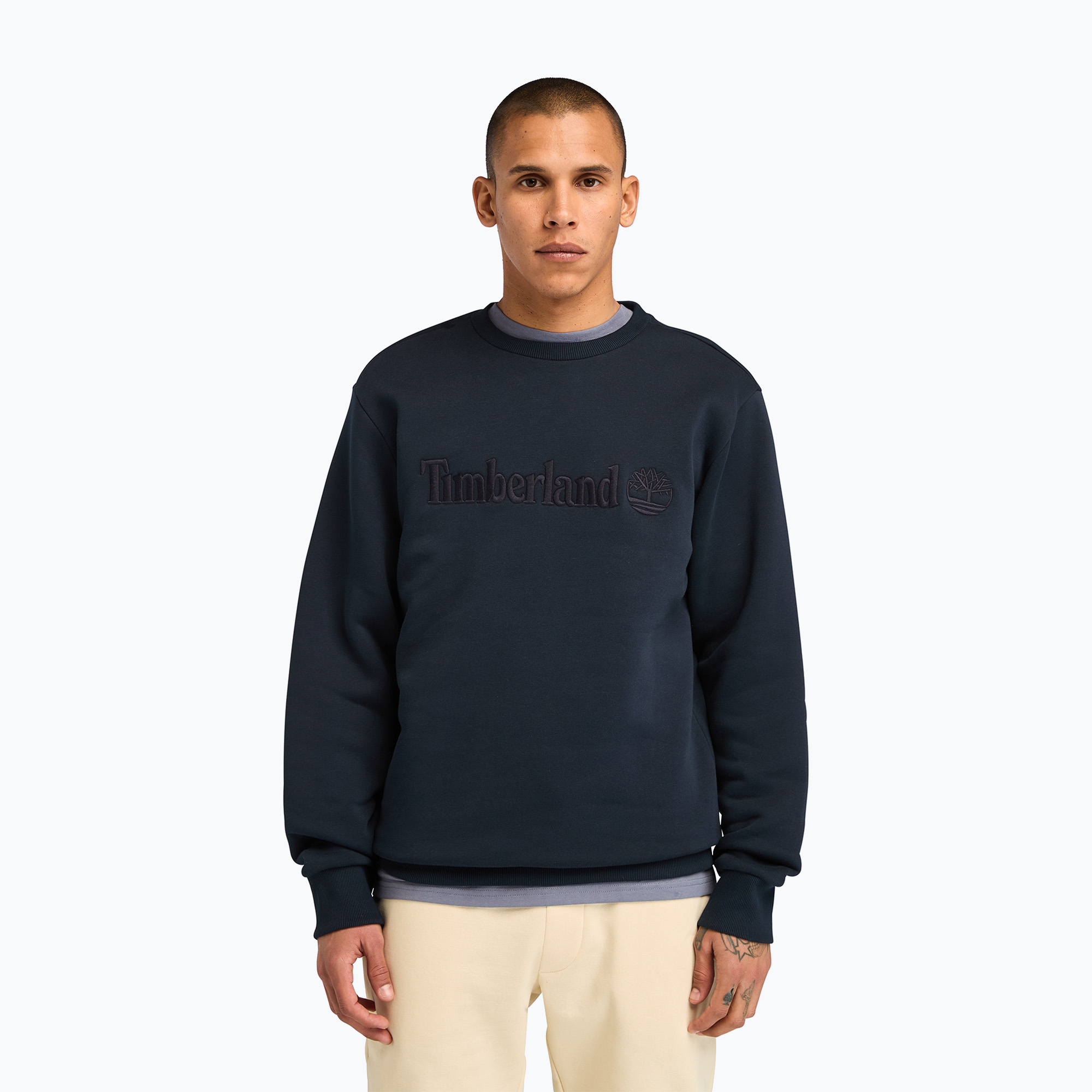 Men's Timberland Embroidery Tonal Crew Neck sweatshirt dark sapphire (L)