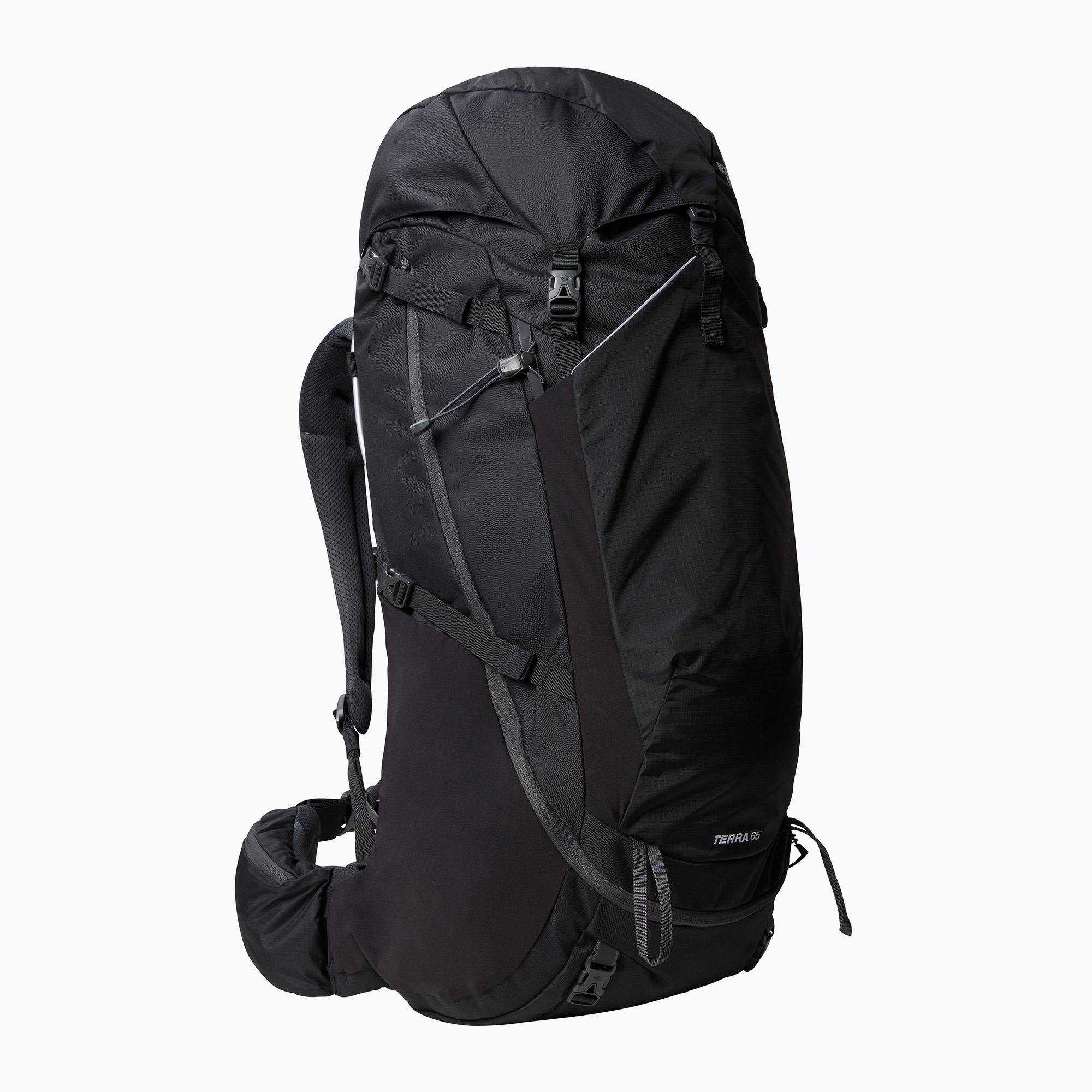 Men's trekking backpack The North Face Terra 65 l black/asphalt grey (S-M (65 l))