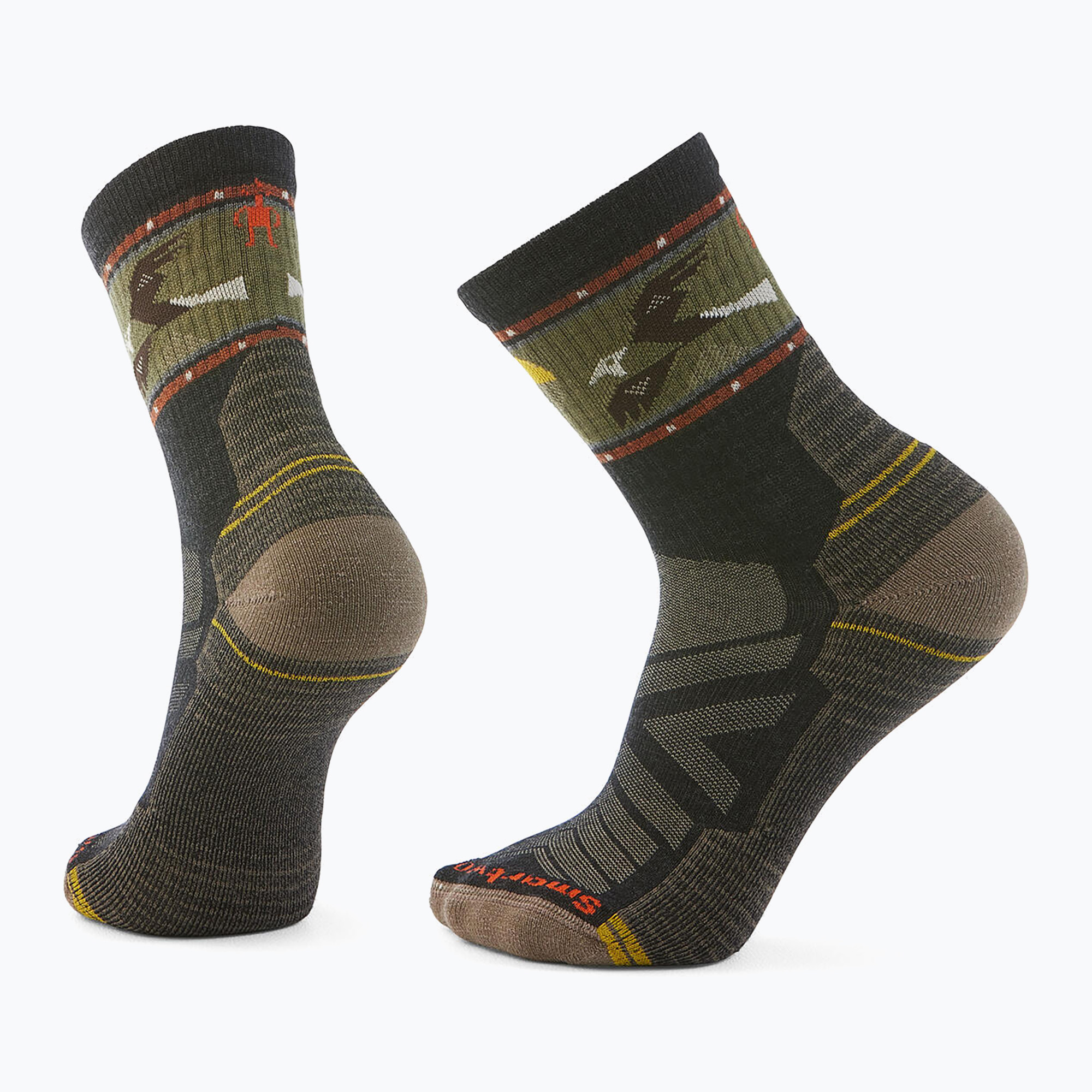 Socks Smartwool Hike Light Cushion Soaring Print Mid Crew charcoal