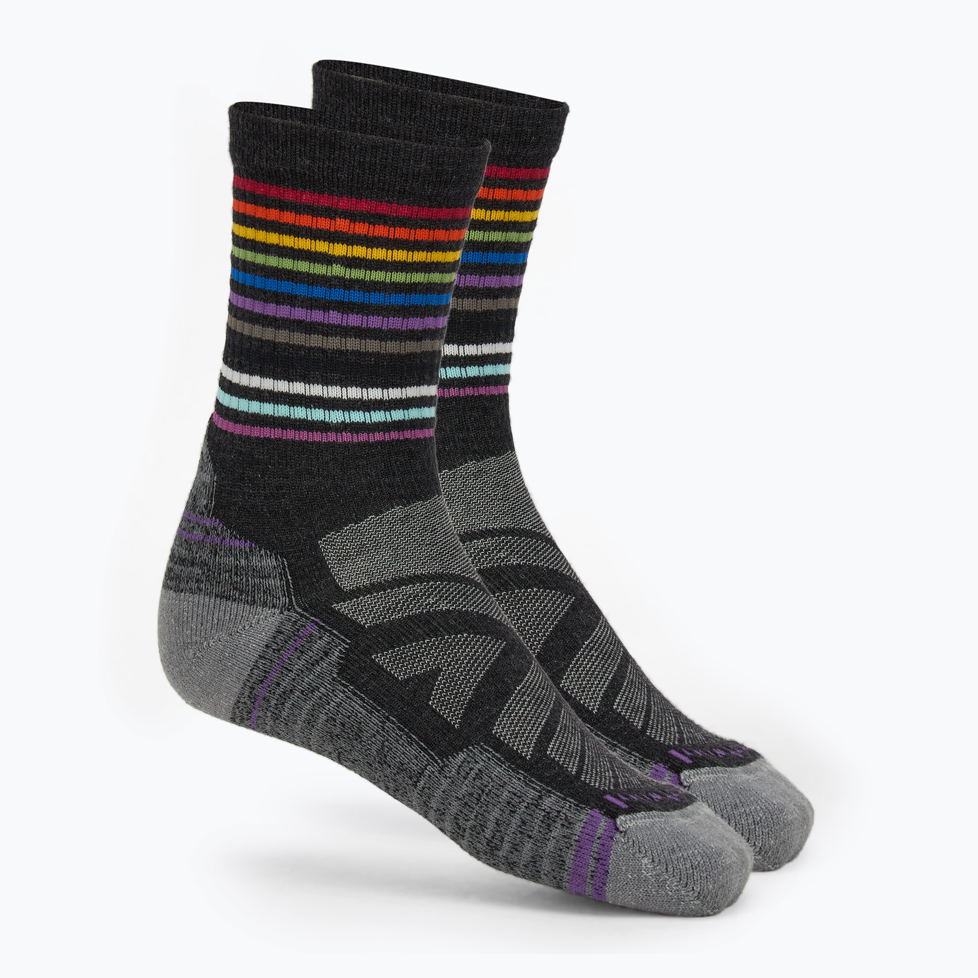 Socks Smartwool Hike Light Cushion Pride Crew charcoal (42-45 EU)
