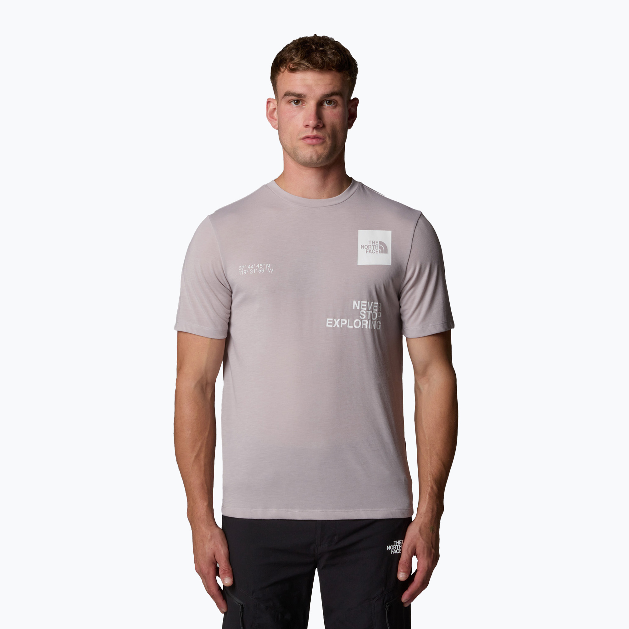 Men's The North Face Mountain Foundation Coordinates Tee moonstone grey (L)