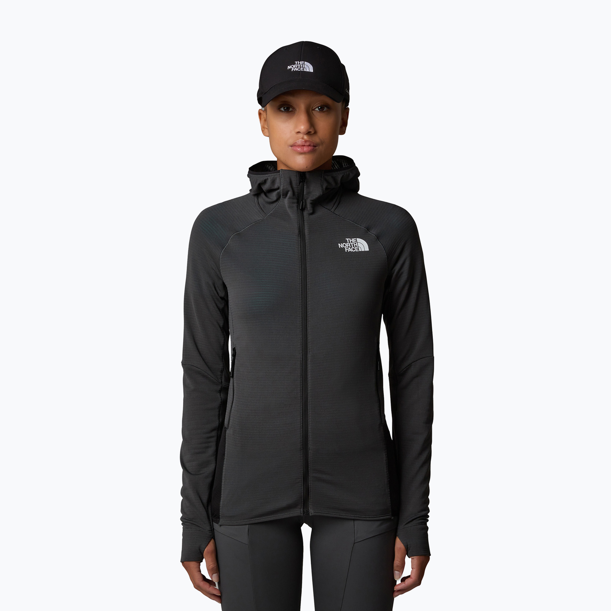 Women's The North Face Bolt Polartec Hoodie asphalt grey/tnf black (L)