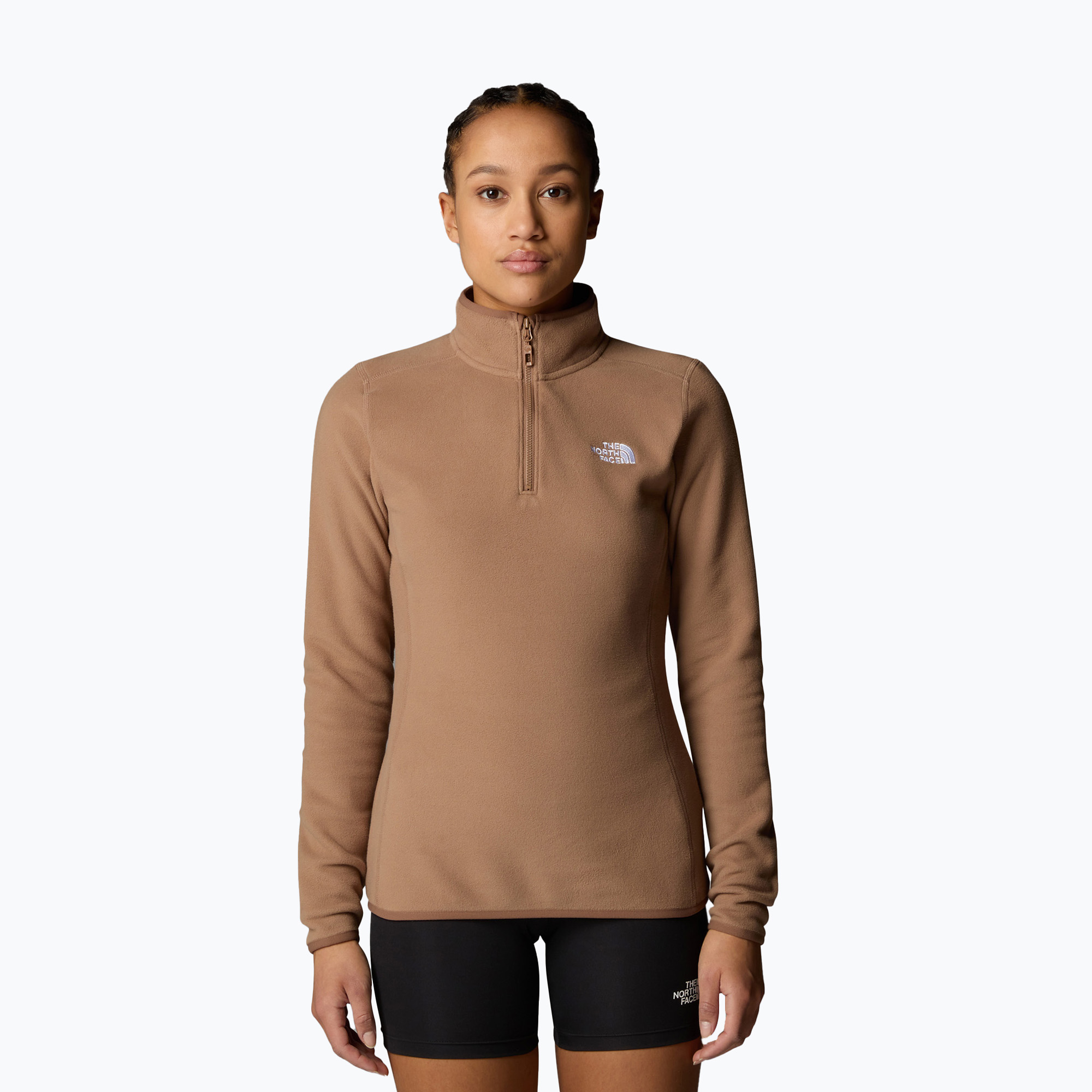 Women's sweatshirt The North Face 100 Glacier 1/4 Zip latte (XL)