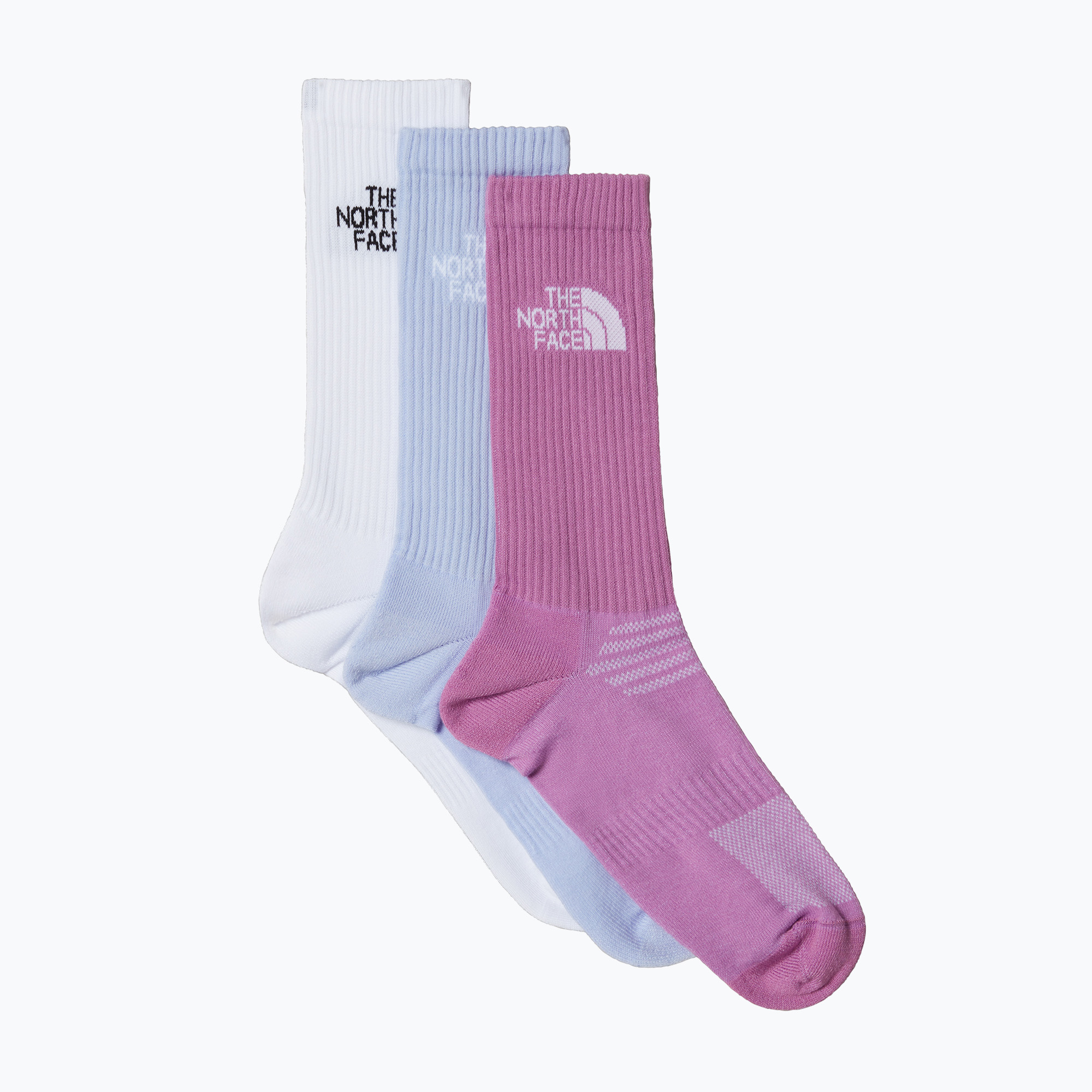 The North Face Multi Sport Cush Crew Sock 3 pairs tnf white/purple (XS)