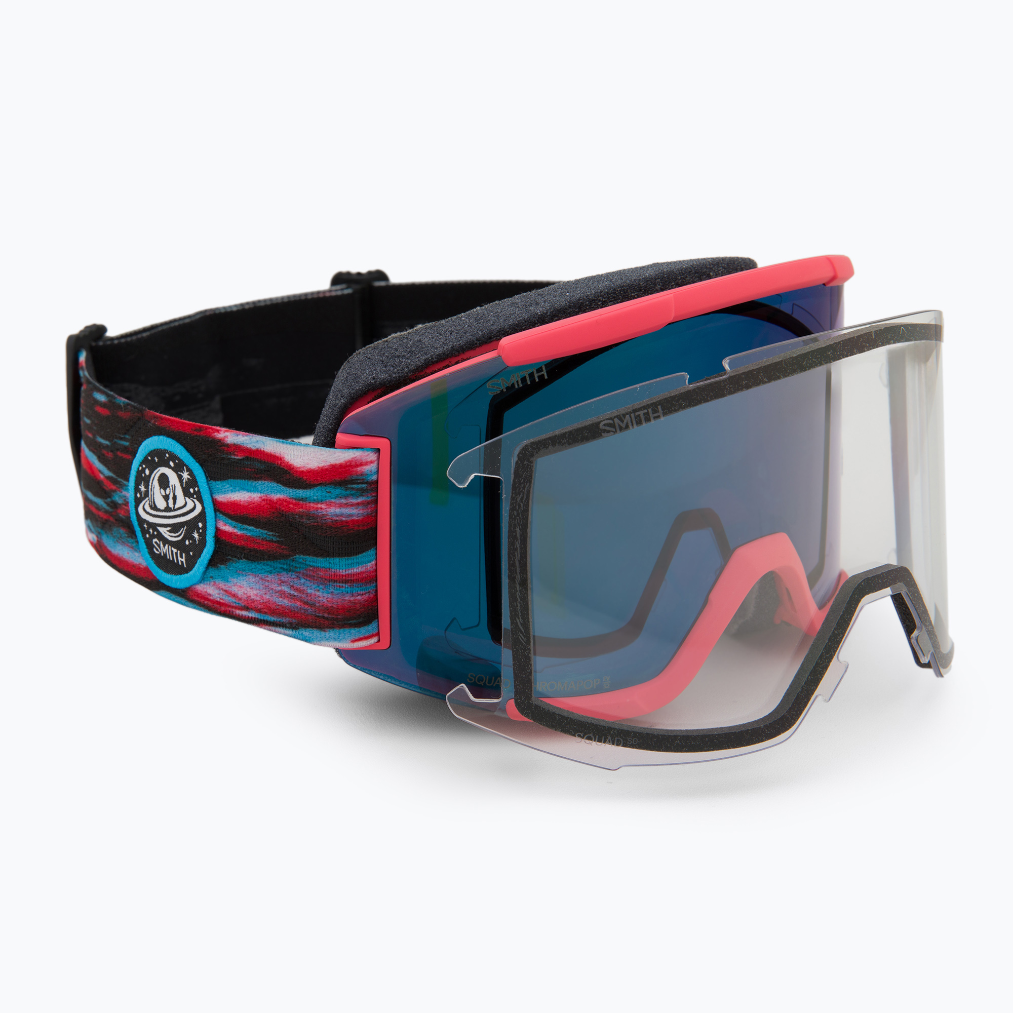 Smith Squad wild child close encounters/chromapop everyday blue mirror ski goggles (M)